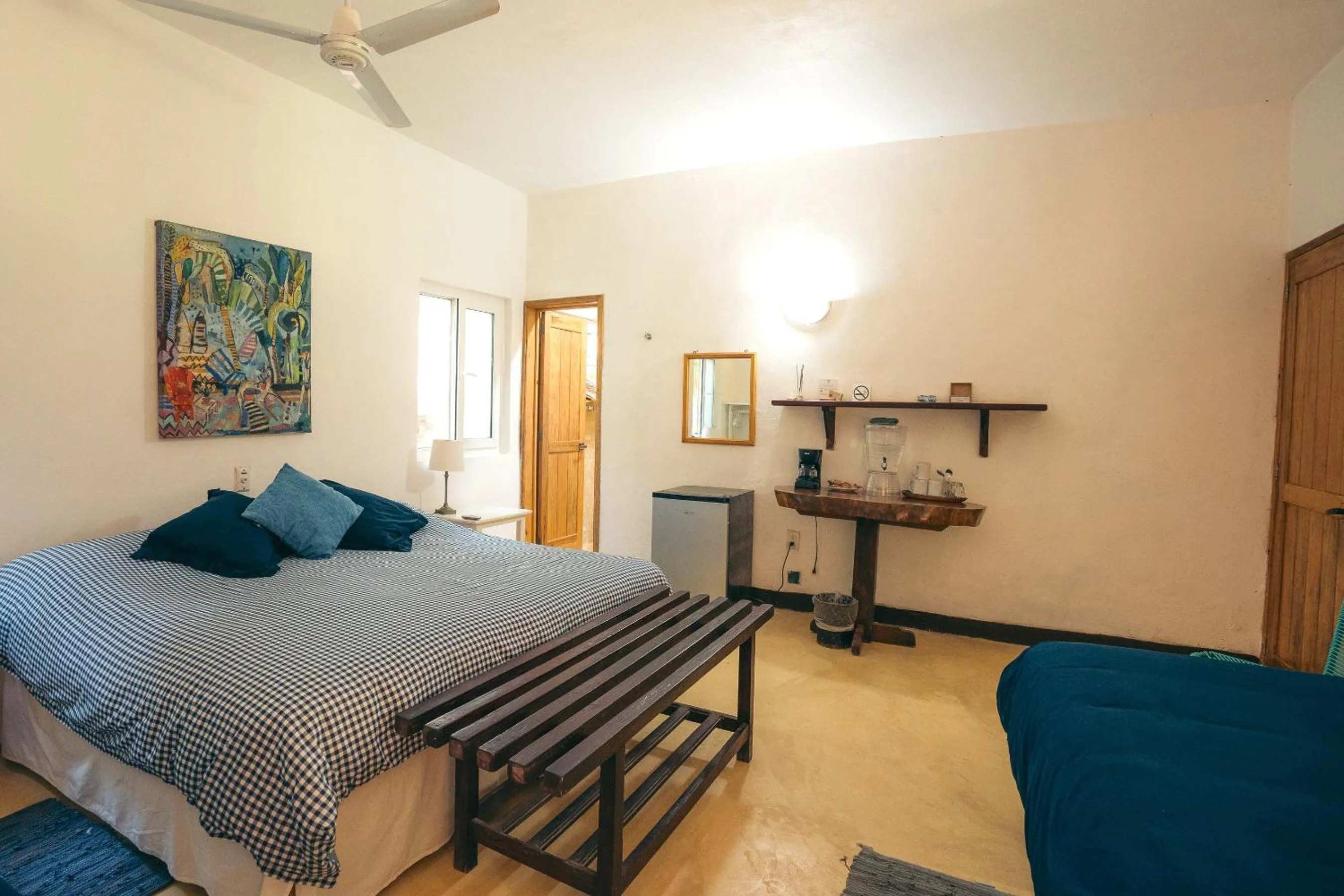 Bed in Junto al Rio Bungalows & Suites