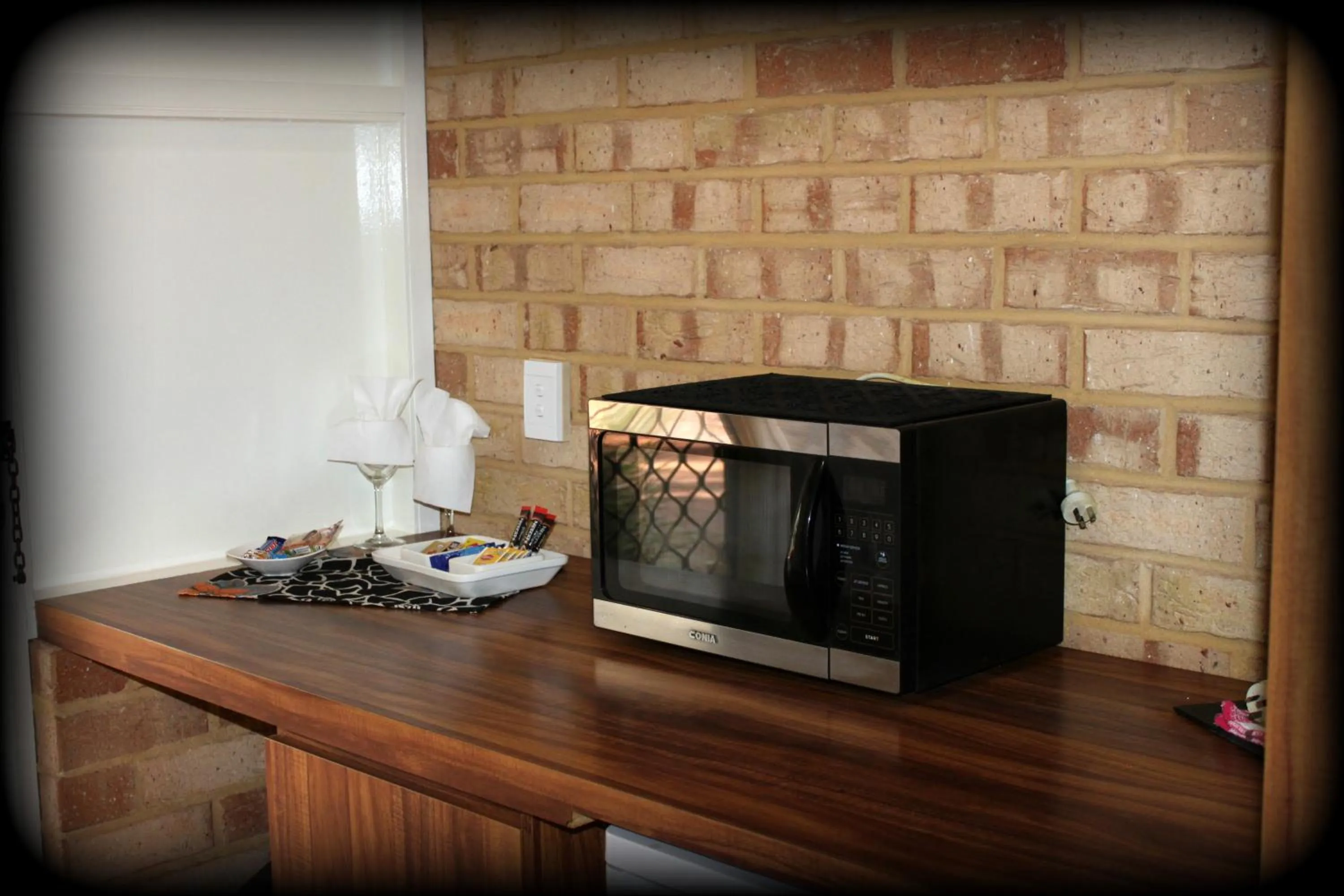 Kitchen or kitchenette in York's Boutique Motel