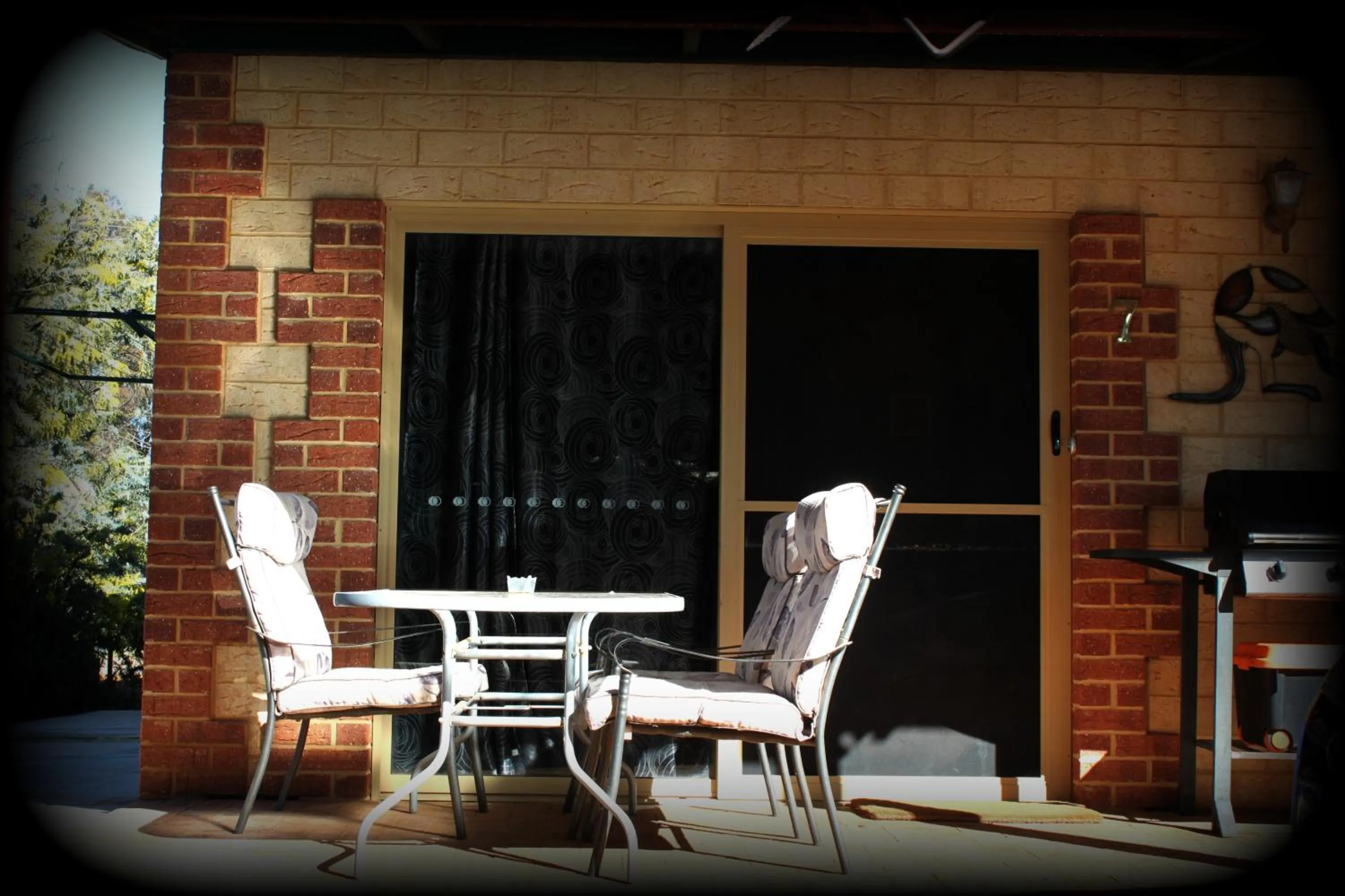 Patio in York's Boutique Motel