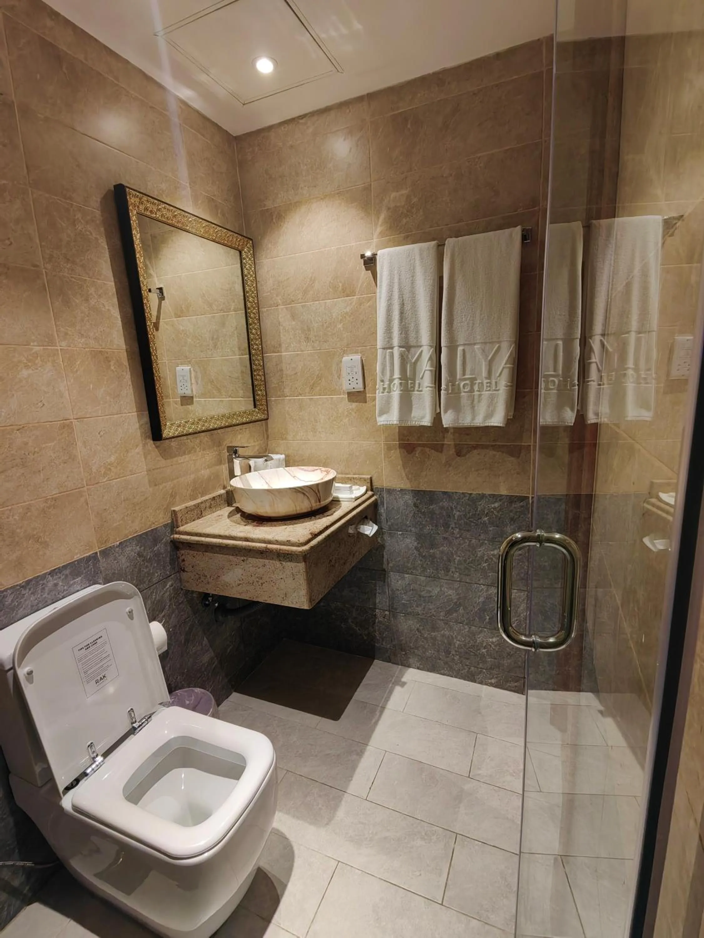 Shower in ALYA Hotel