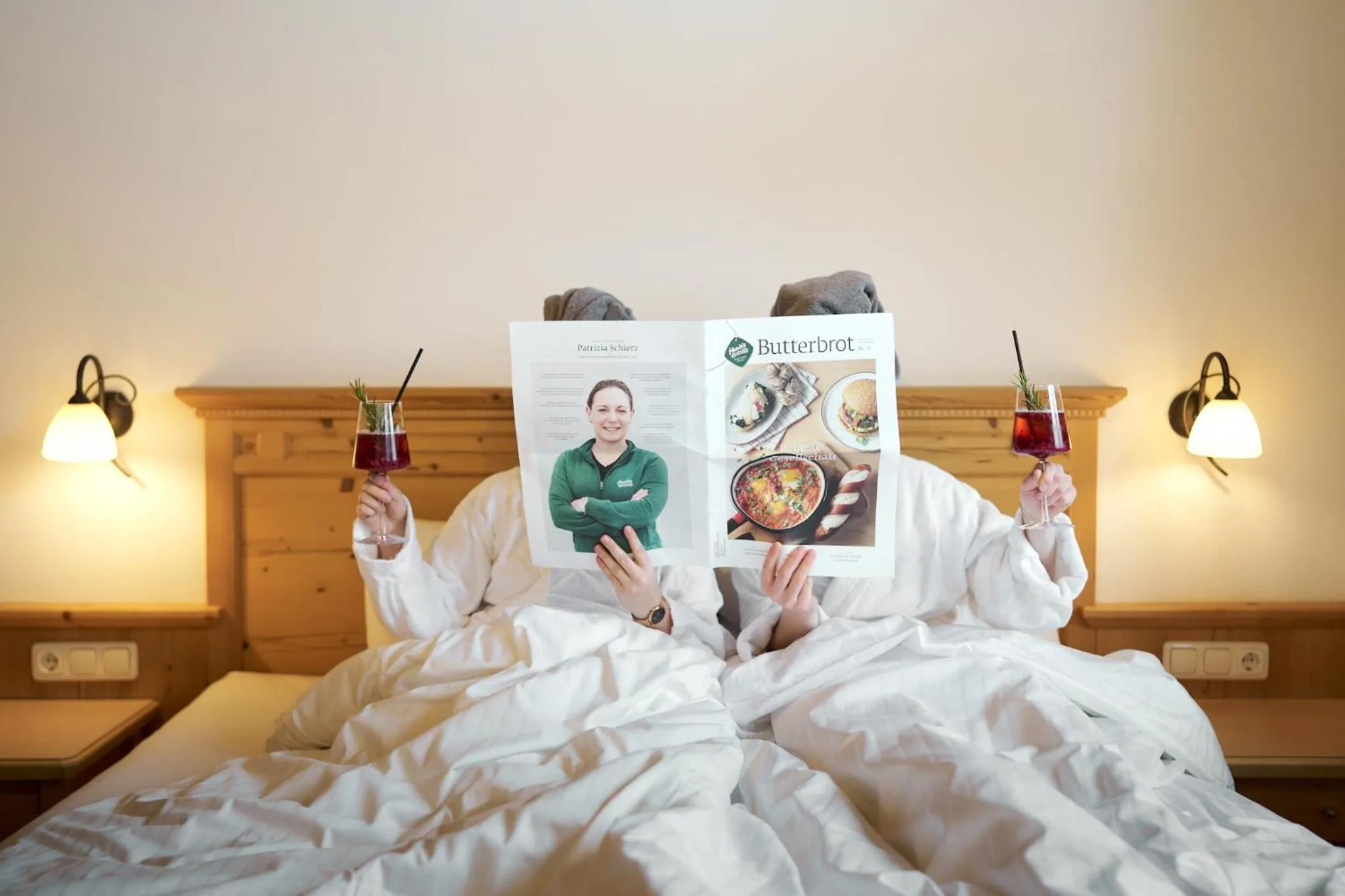 Bed in Hotel Vorderronach