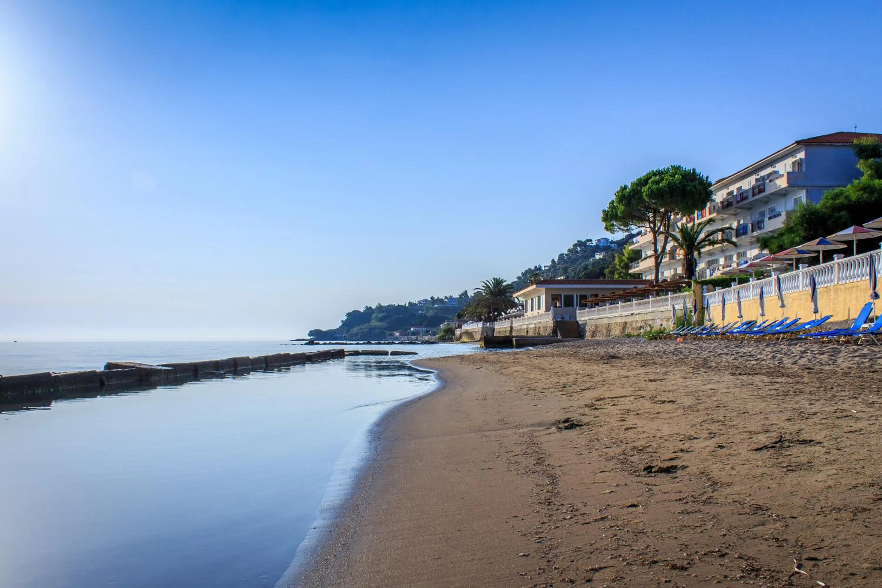 Beach in Chryssi Akti Hotel