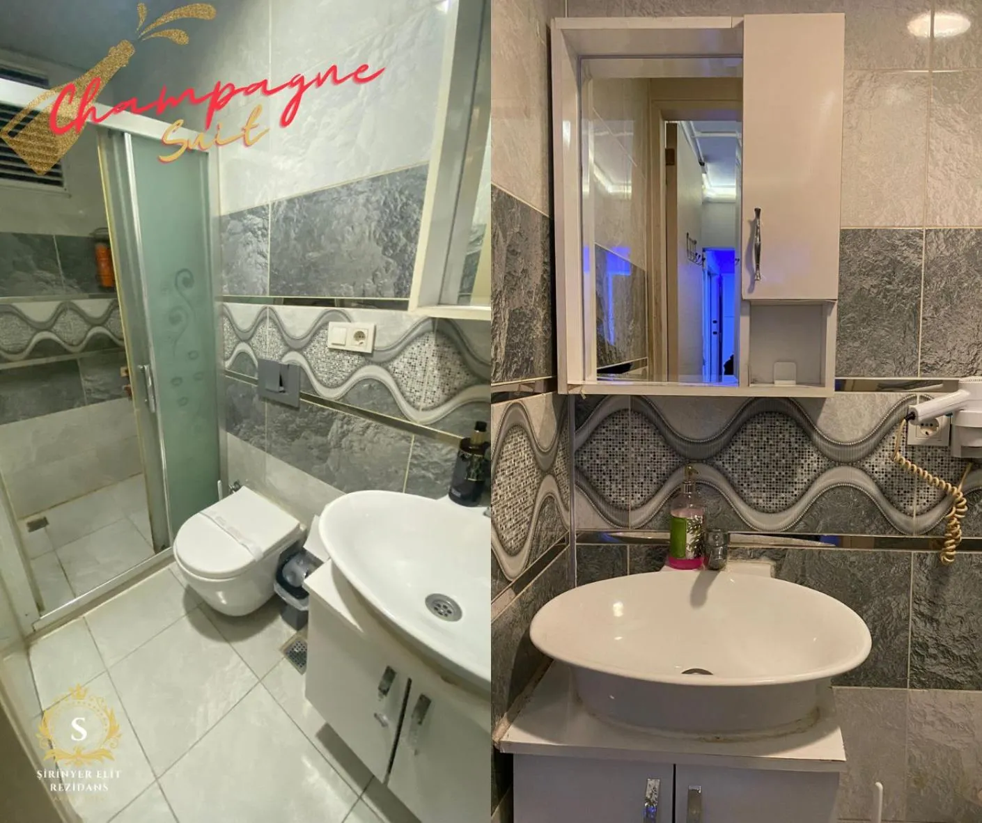 Shower in Şirinyer Elit Residance Apart Hotel