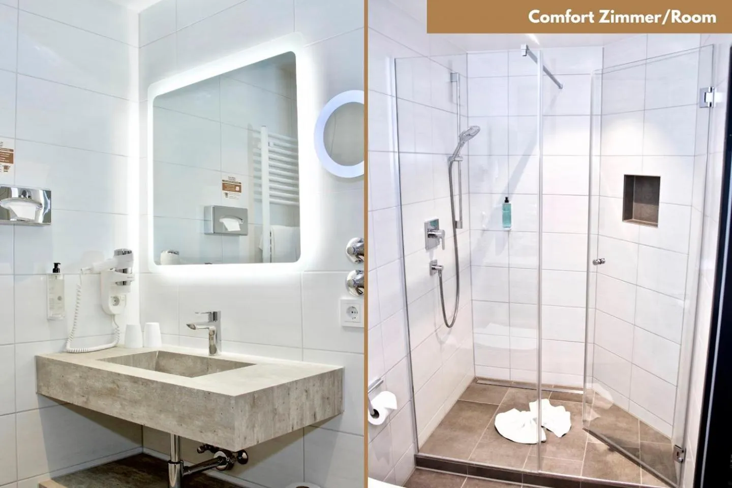 Shower in Hotel Zur Post