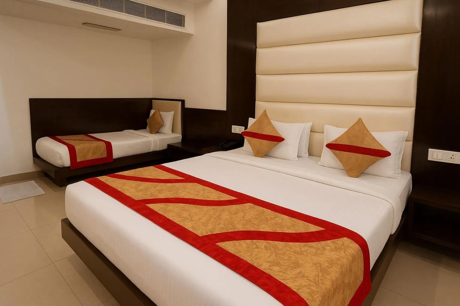 Photo of the whole room, Bed in Hotel Benz International, Karol Bagh