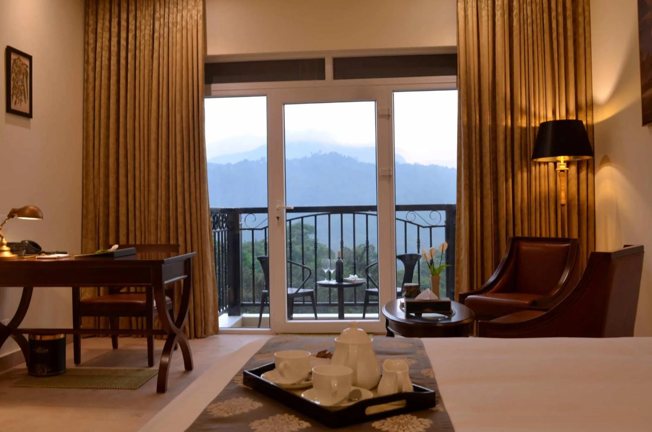 Balcony/Terrace, Bed in Montrose Golf Resort and Spa - Coorg