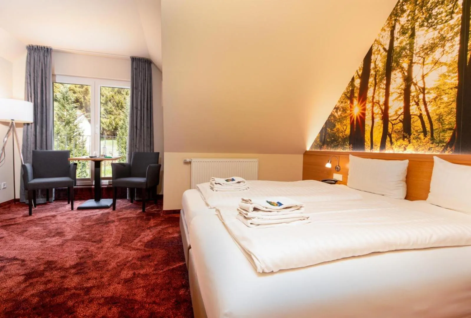 Bed in Waldhotel Schinkenwirt