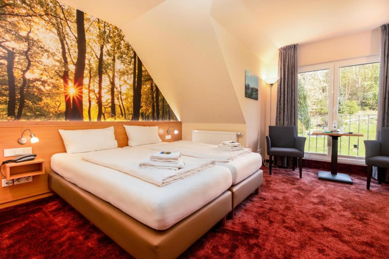 Bed in Waldhotel Schinkenwirt