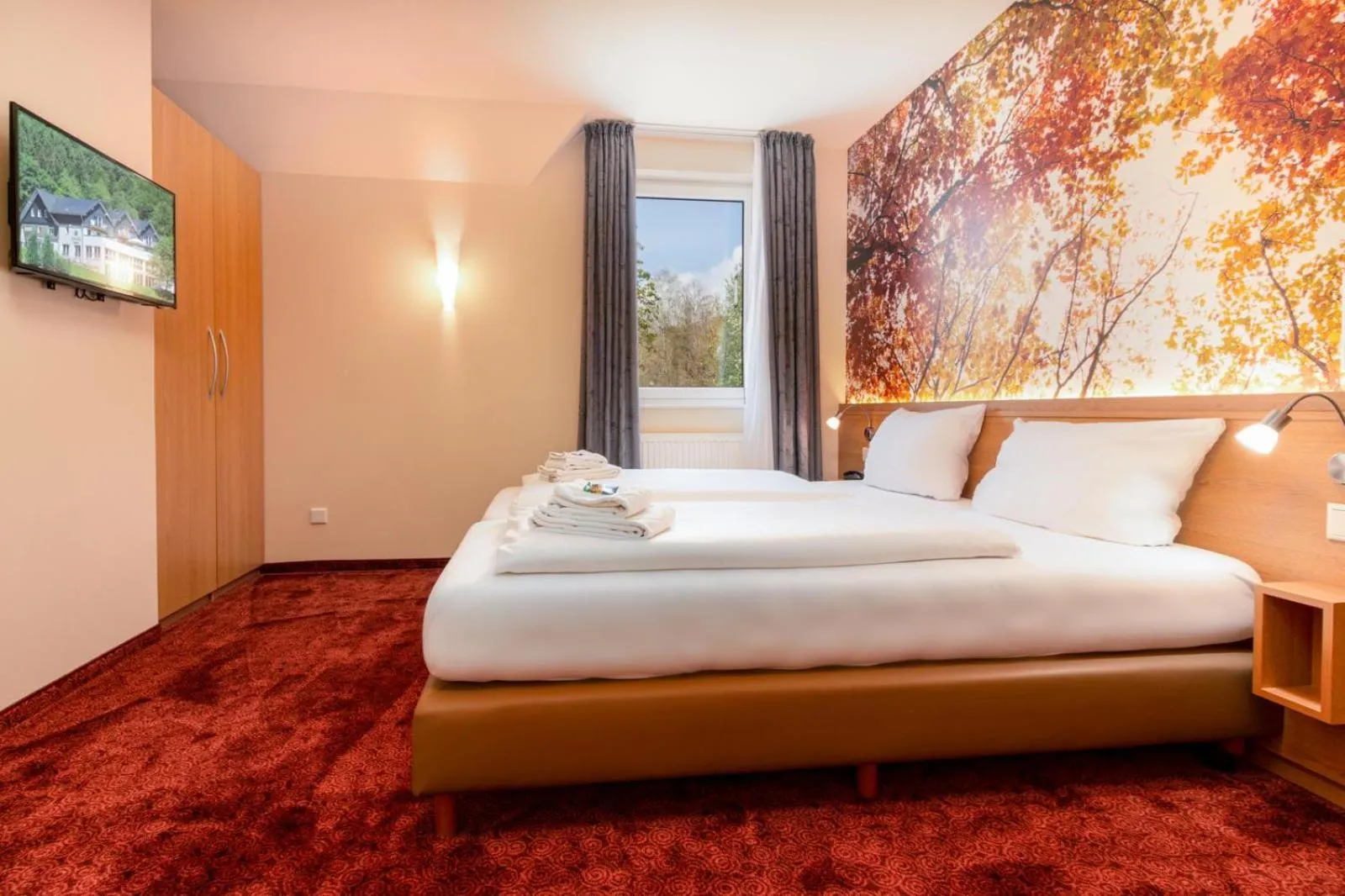 Bed in Waldhotel Schinkenwirt