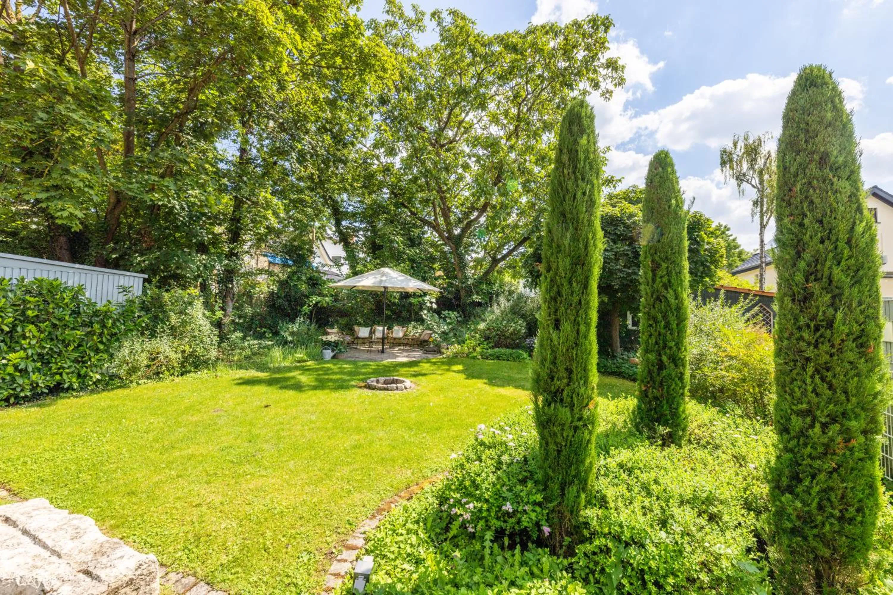 Garden view in Villa Benz Hotel garni