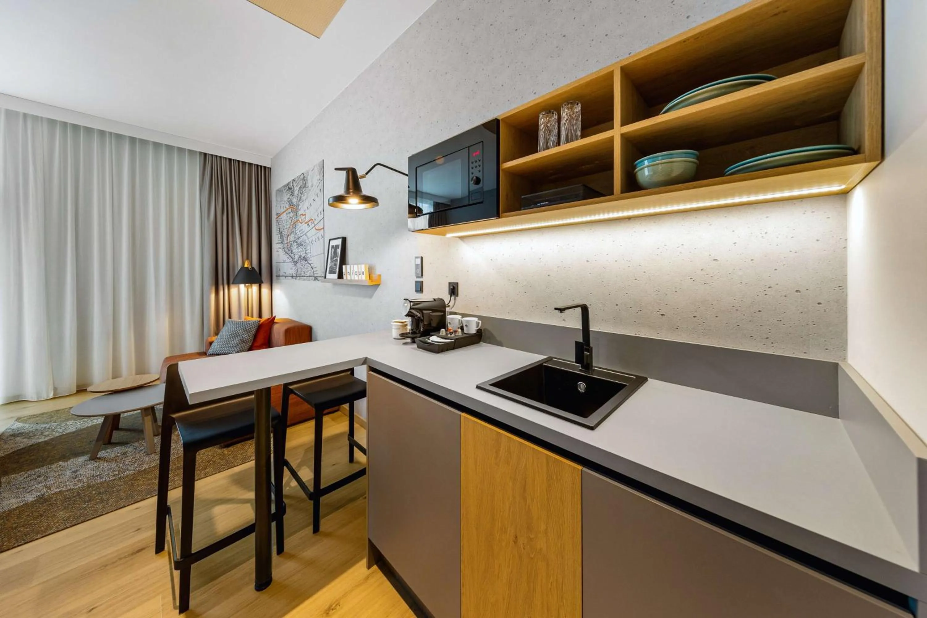 Kitchen or kitchenette in unique by ATLANTIC Hotels Bremen