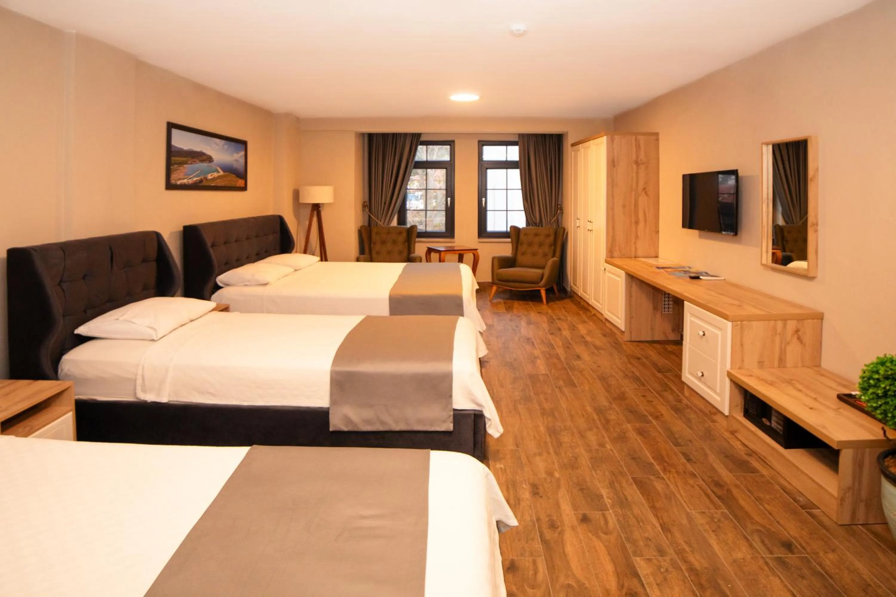 Bed in İmroz Elia Hotel