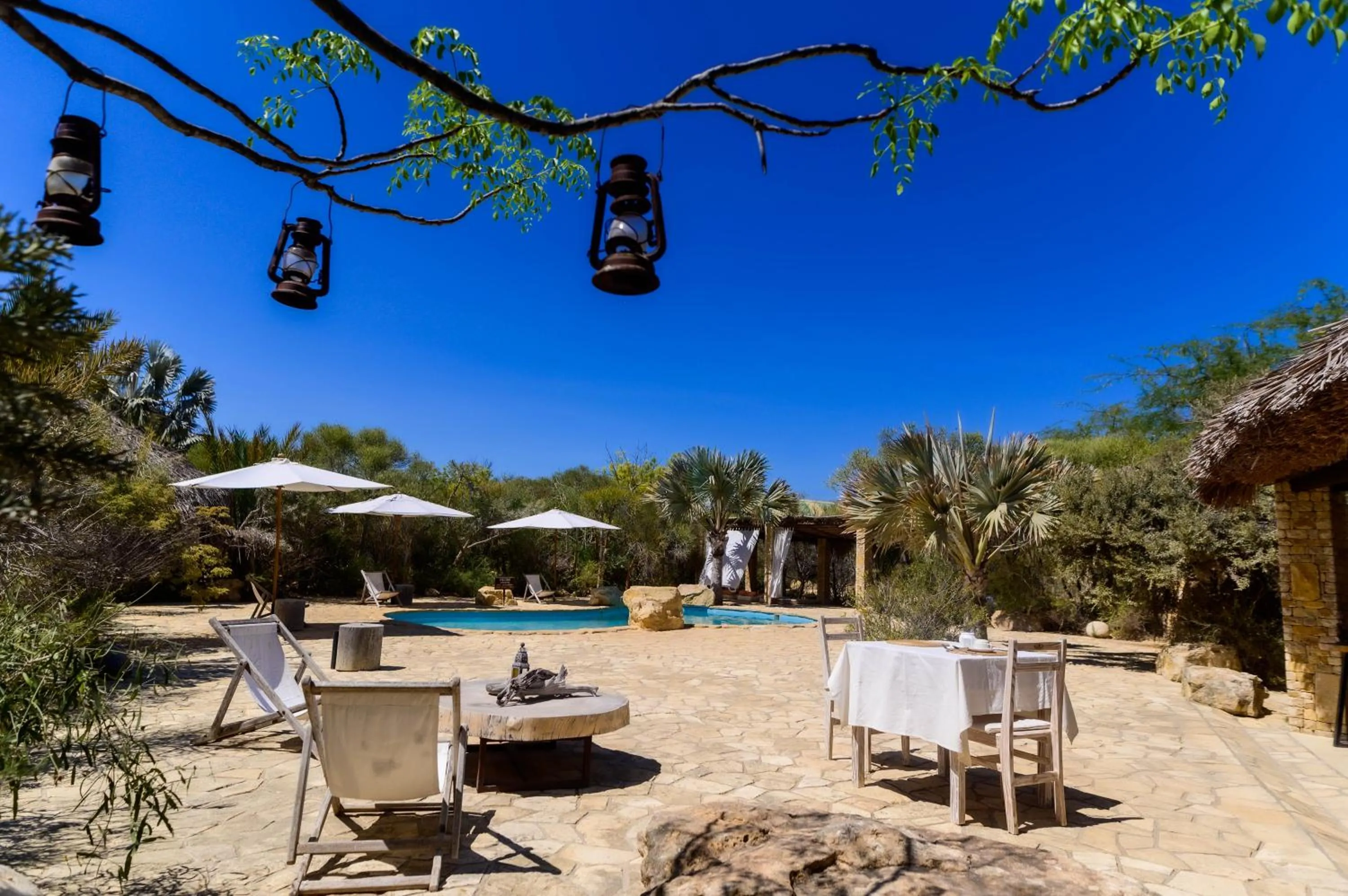 Swimming pool in Auberge de la Table