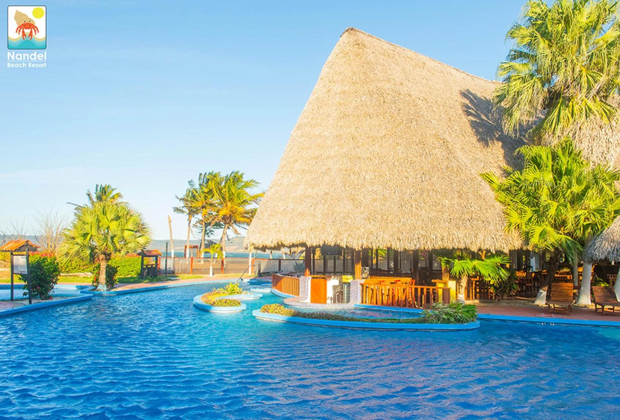 Pool view in Nandel Beach Resort