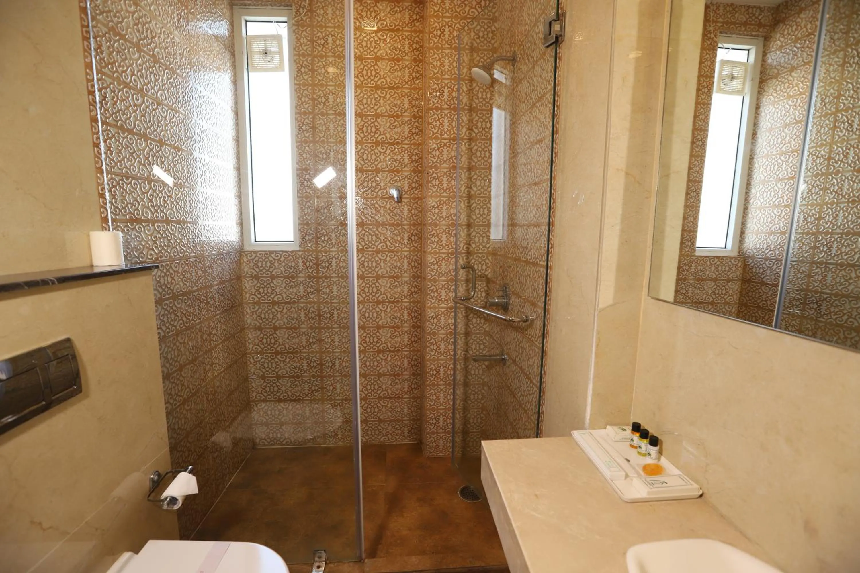 Bathroom in Hotel Keshav Residency - Medicity Gurugram, near Medanta Hospital, Pure Vegetarian