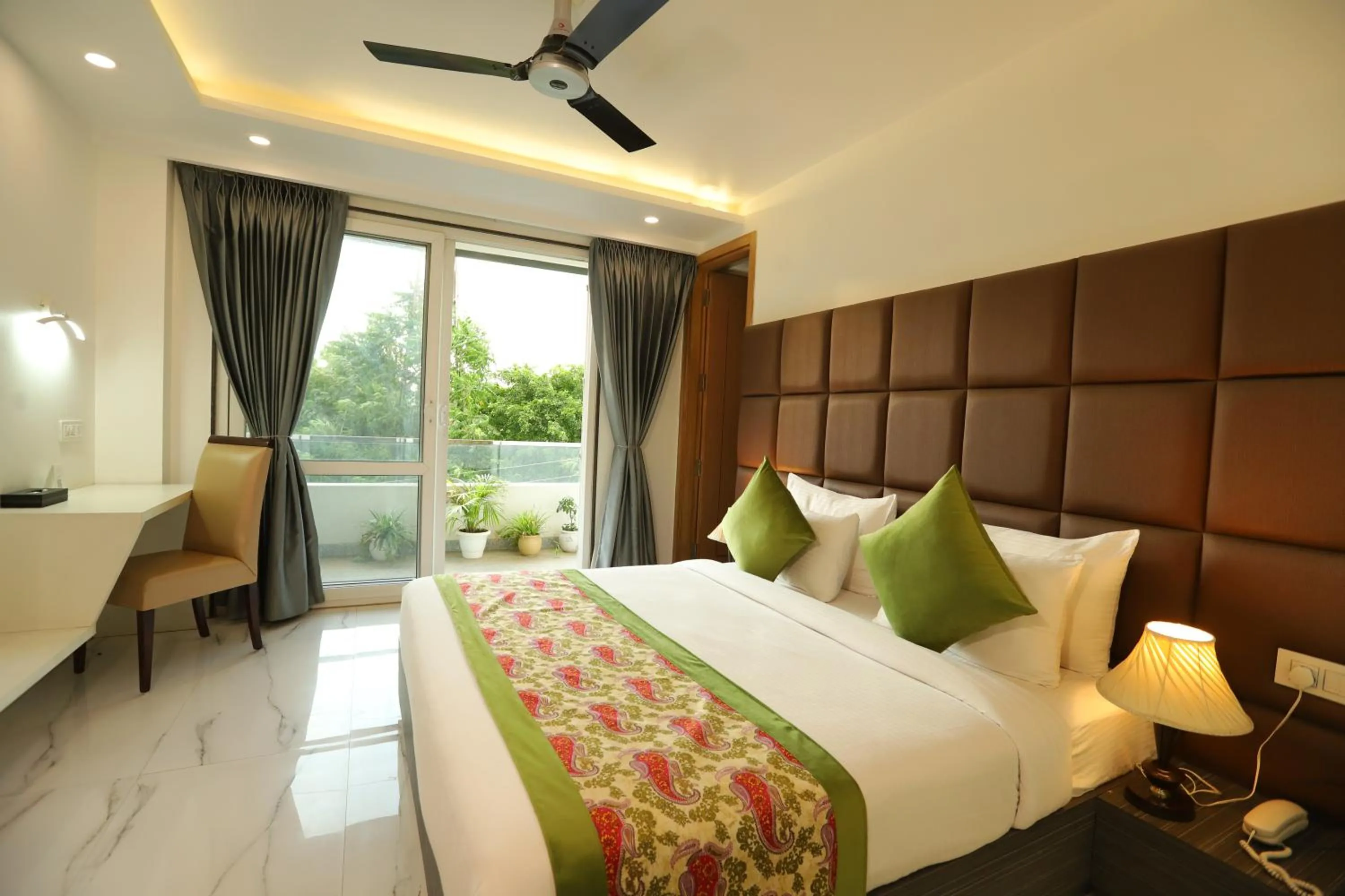 Photo of the whole room, Bed in Hotel Keshav Residency - Medicity Gurugram, near Medanta Hospital, Pure Vegetarian