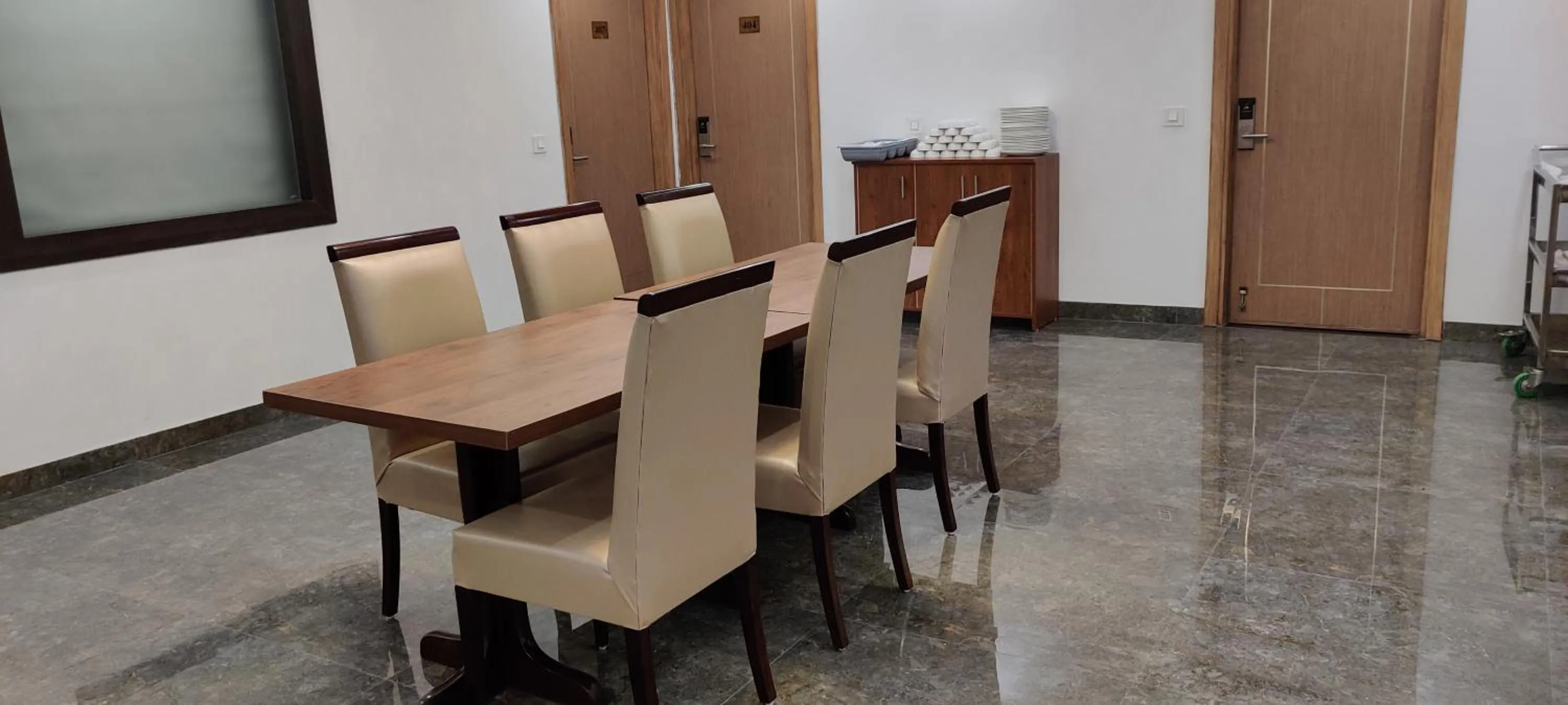 Dining area in Hotel Keshav Residency - Medicity Gurugram, near Medanta Hospital, Pure Vegetarian