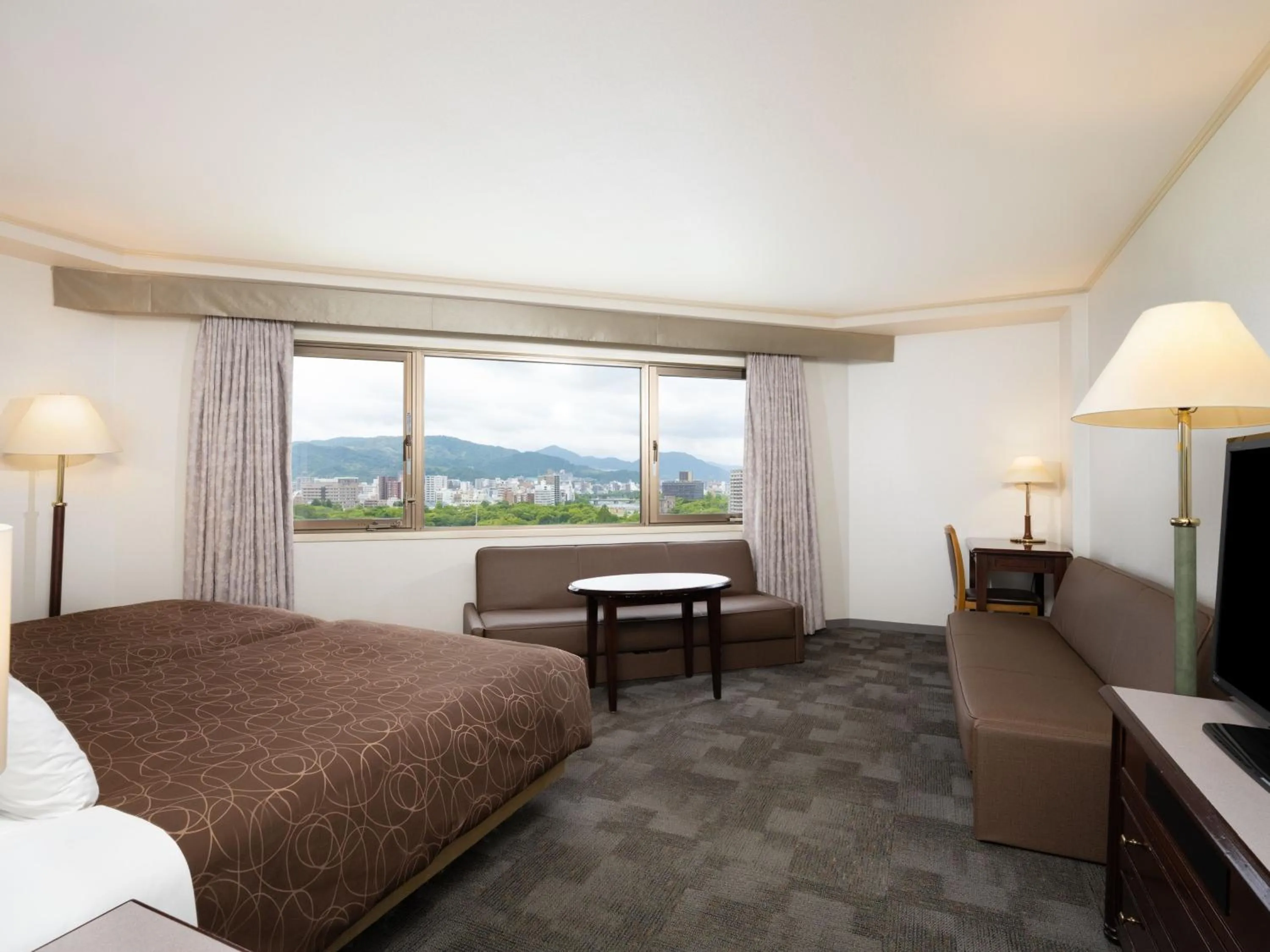 Photo of the whole room, Bed in Sotetsu Grand Fresa Hiroshima