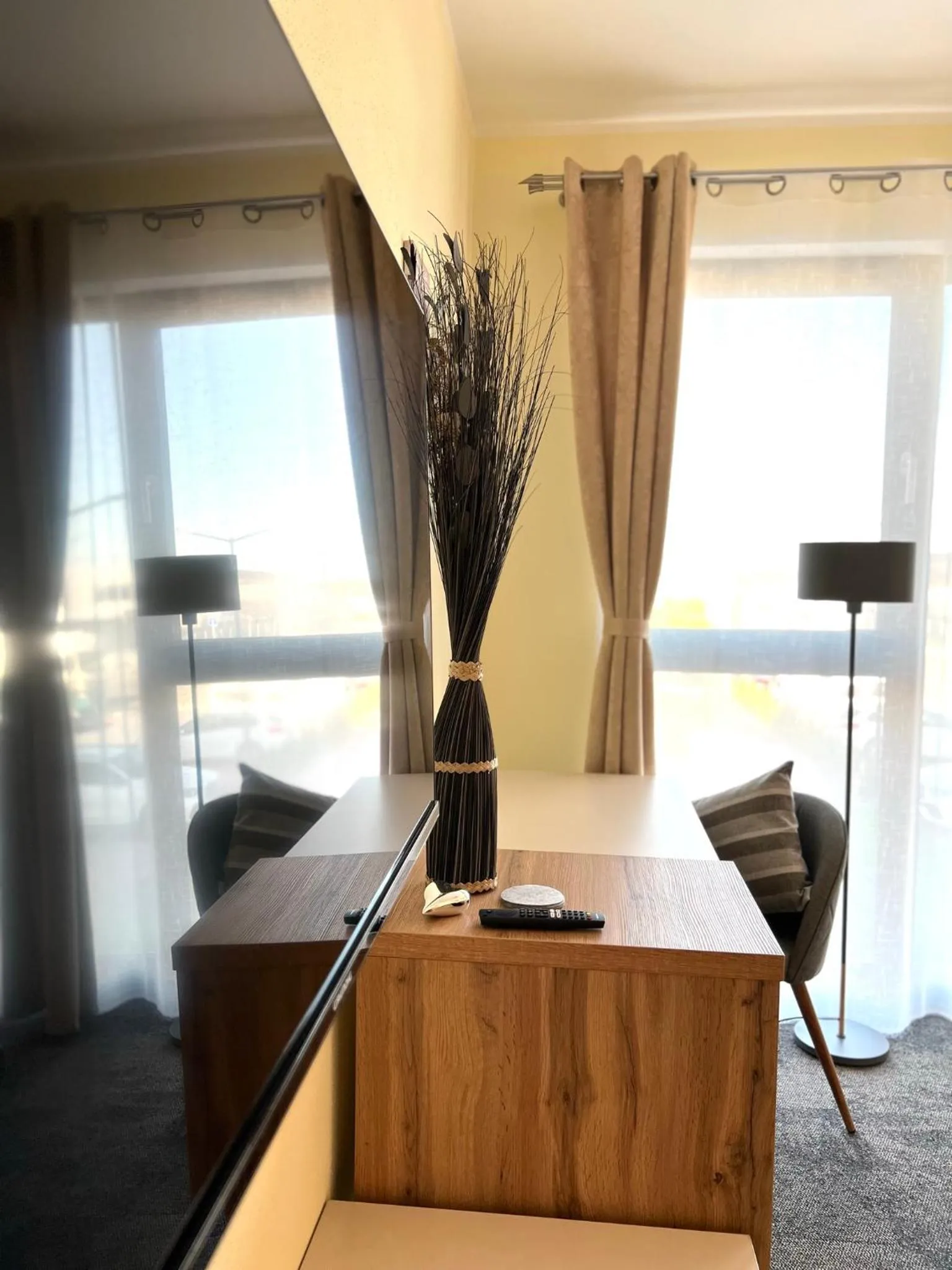 Seating area, Bed in LikeDaheim Apartments