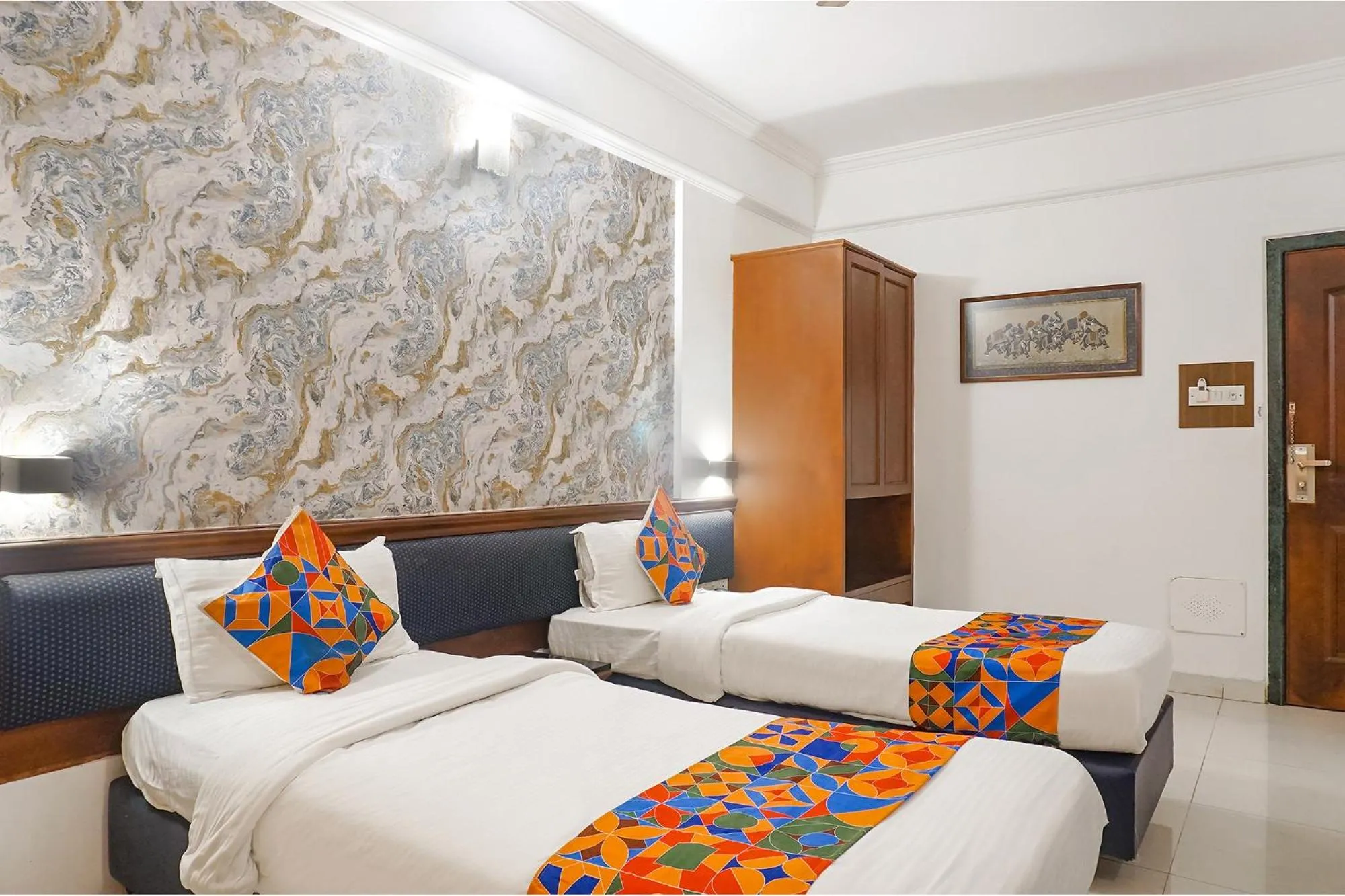 Bed in FabHotel Prime Golden Emerald - Nr St Mary's Church CNI