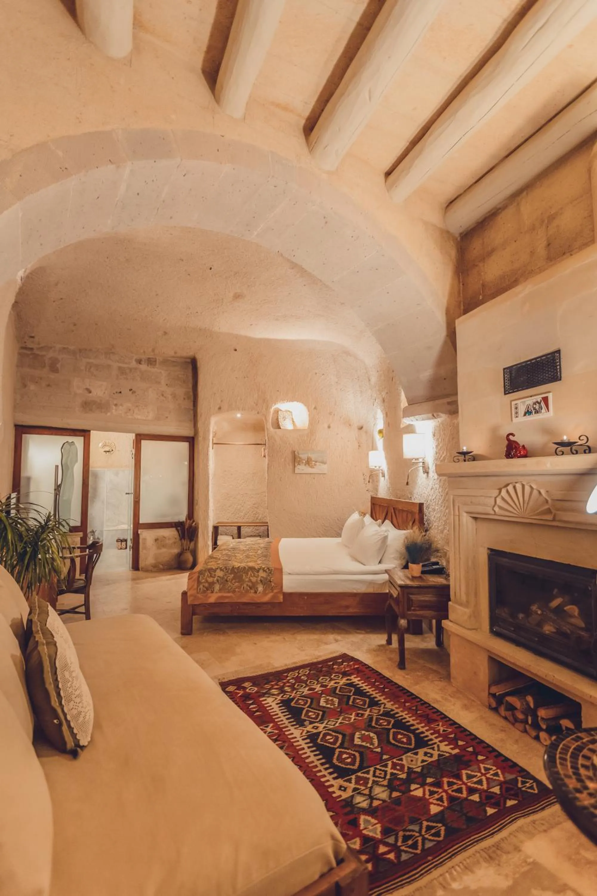 Photo of the whole room, Bed in Peristyle Cave Cappadocia- Special Class