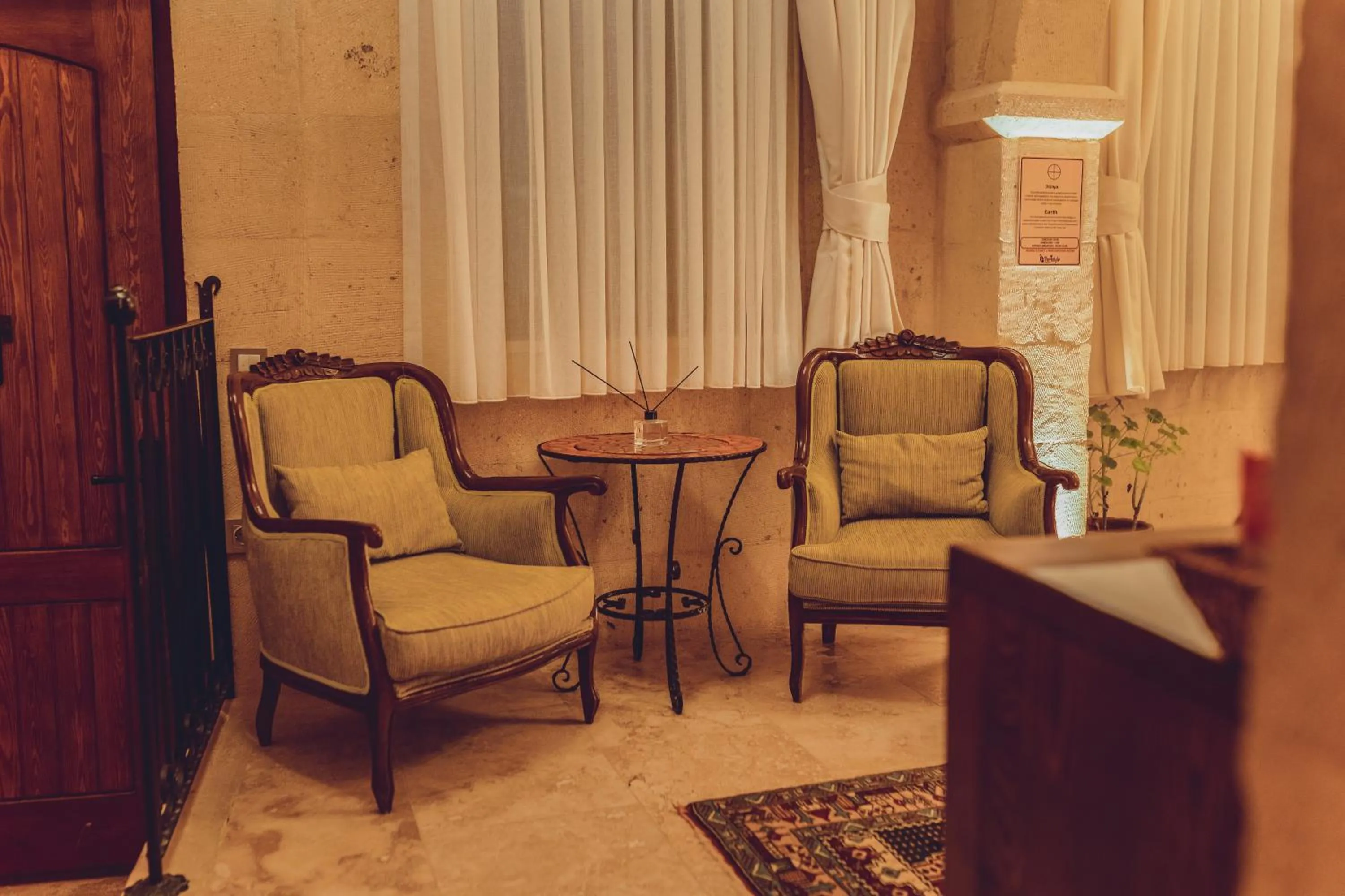 Seating area in Peristyle Cave Cappadocia- Special Class