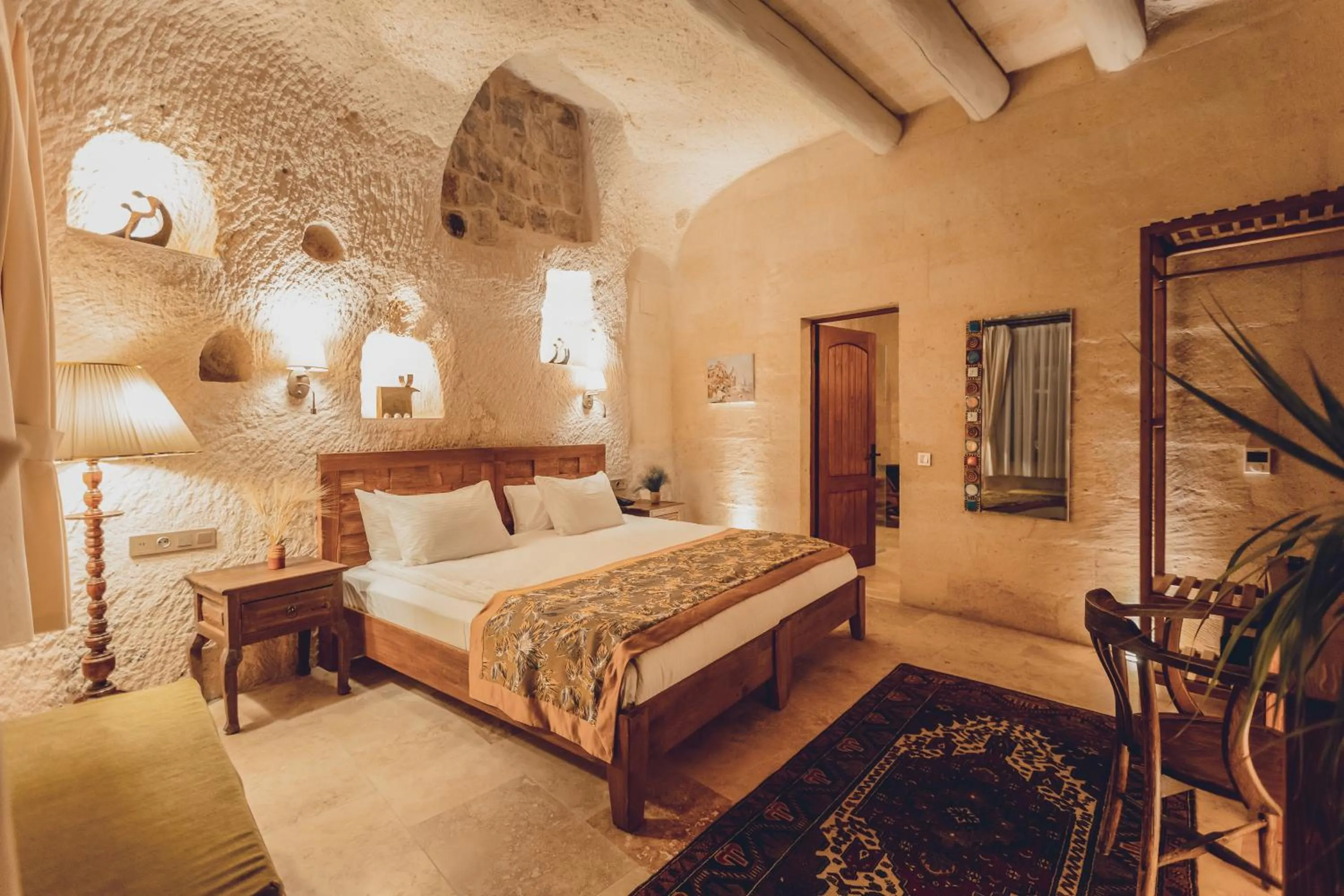 Photo of the whole room, Bed in Peristyle Cave Cappadocia- Special Class
