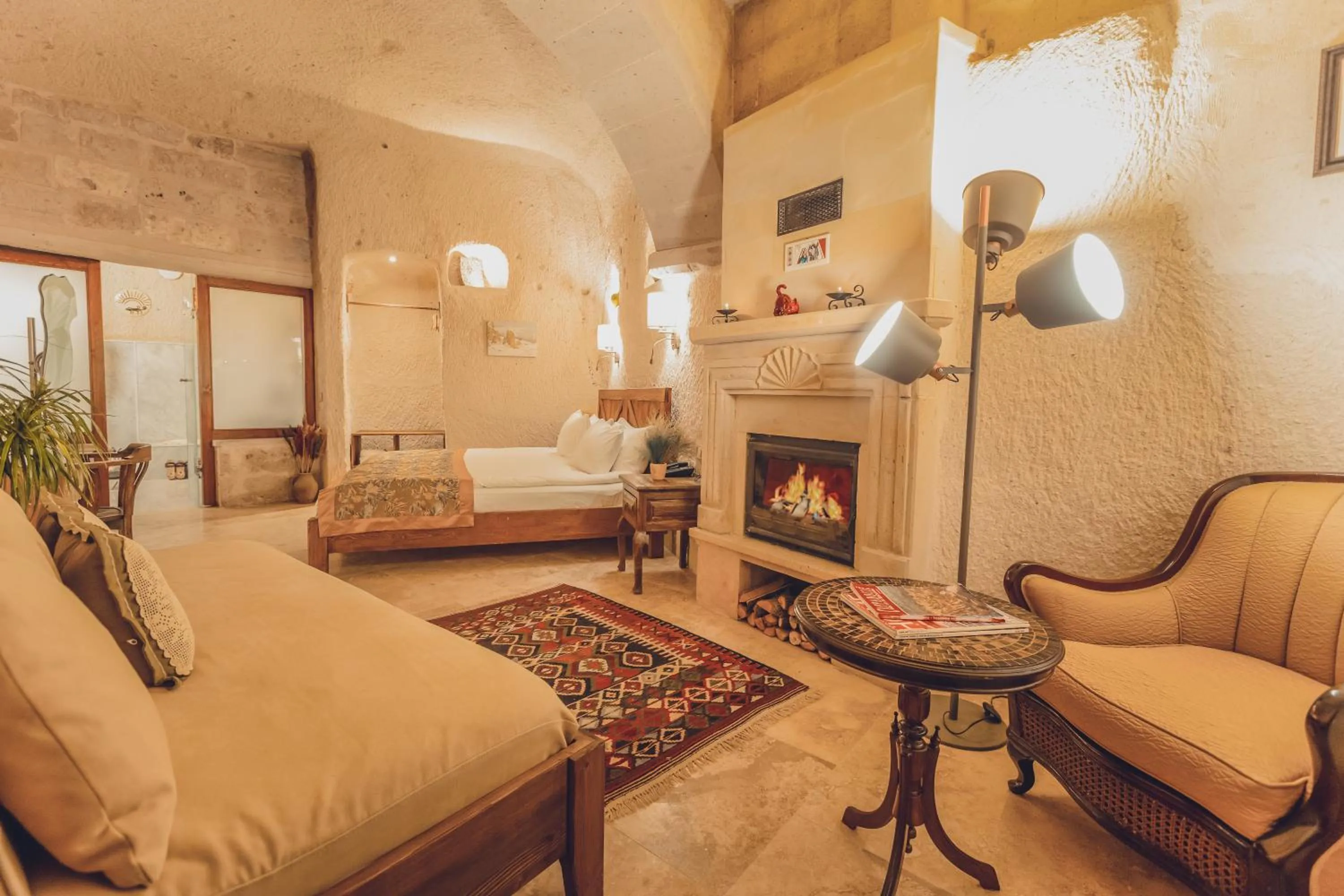 Photo of the whole room, Bed in Peristyle Cave Cappadocia- Special Class