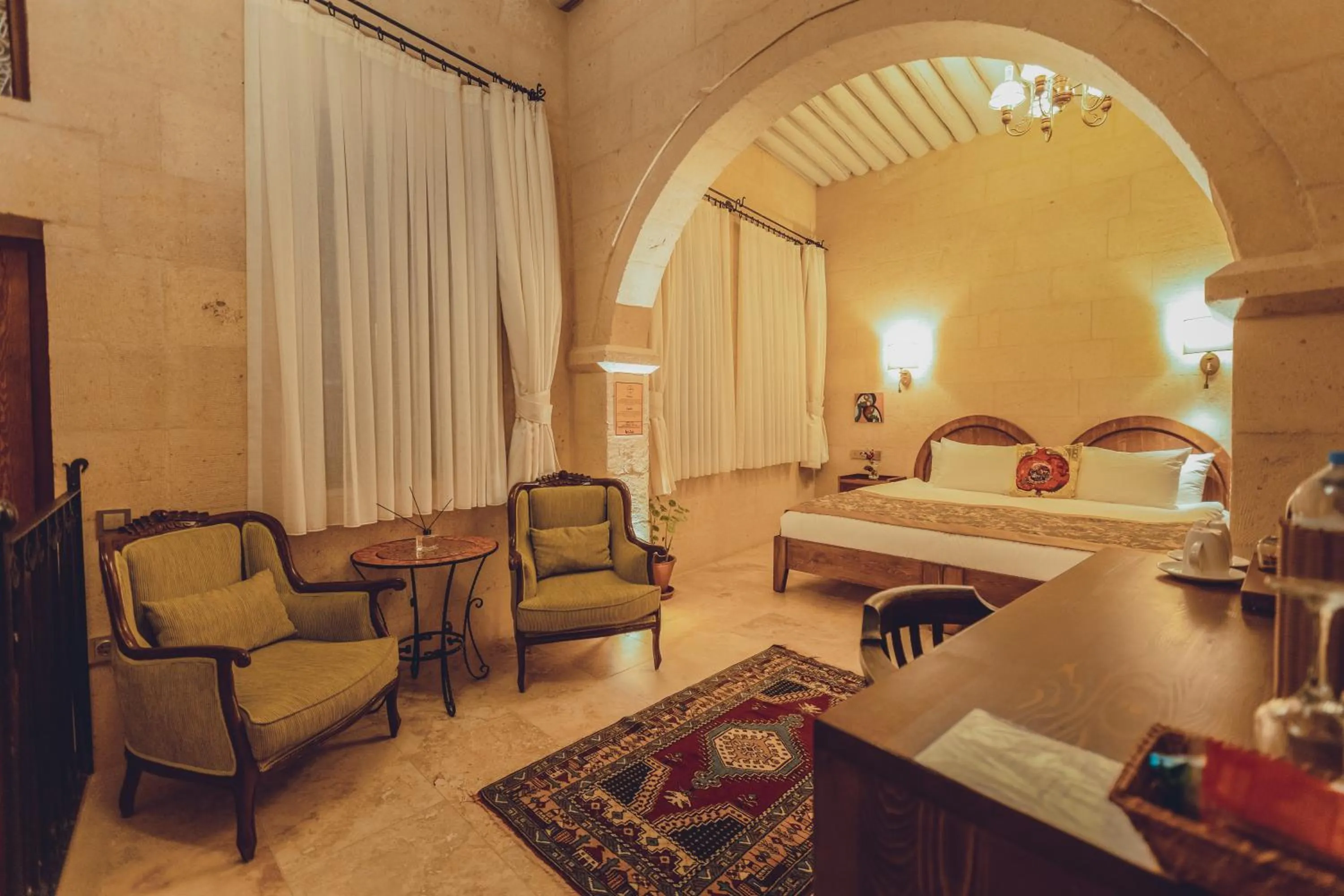 Photo of the whole room, Bed in Peristyle Cave Cappadocia- Special Class
