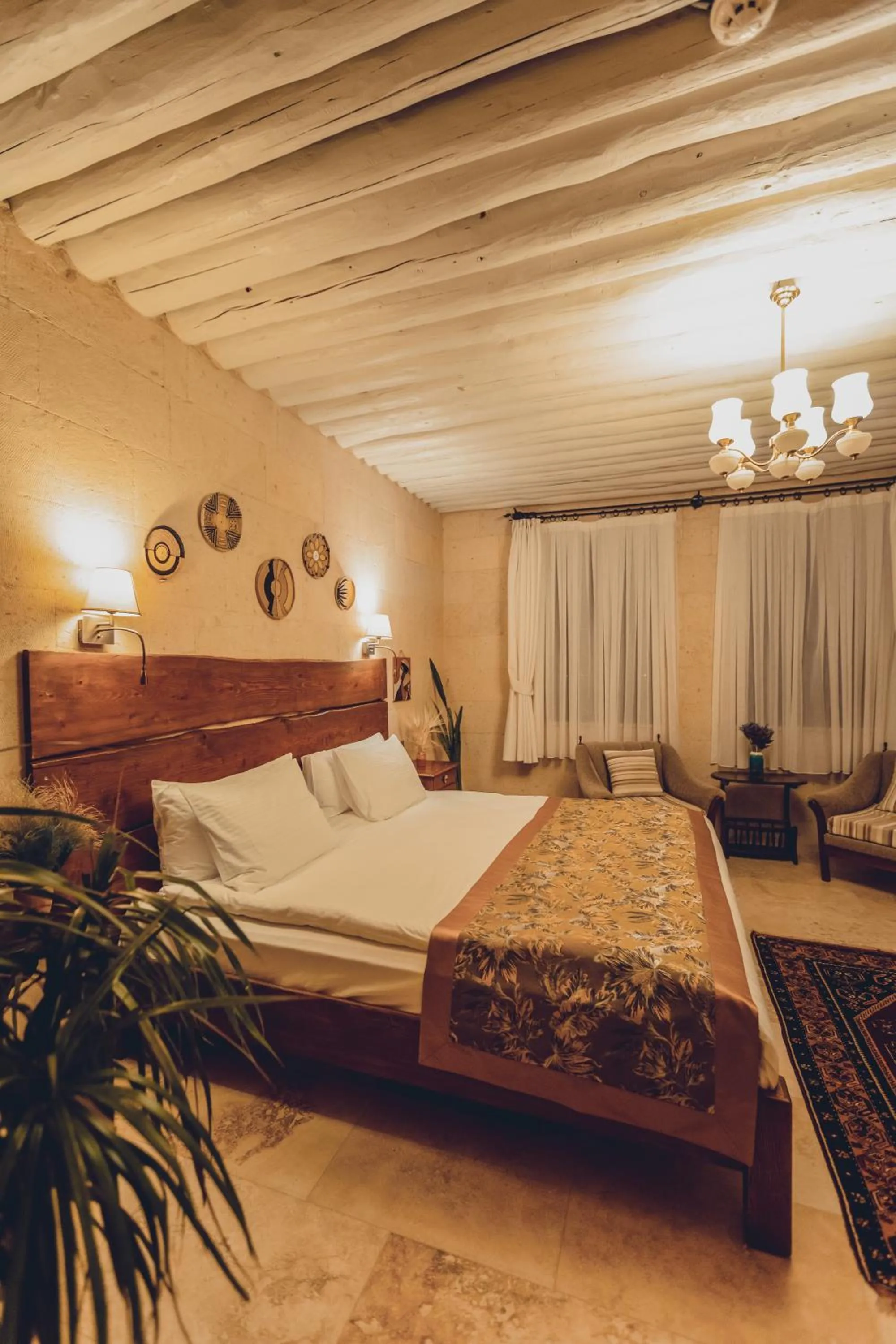 Photo of the whole room, Bed in Peristyle Cave Cappadocia- Special Class