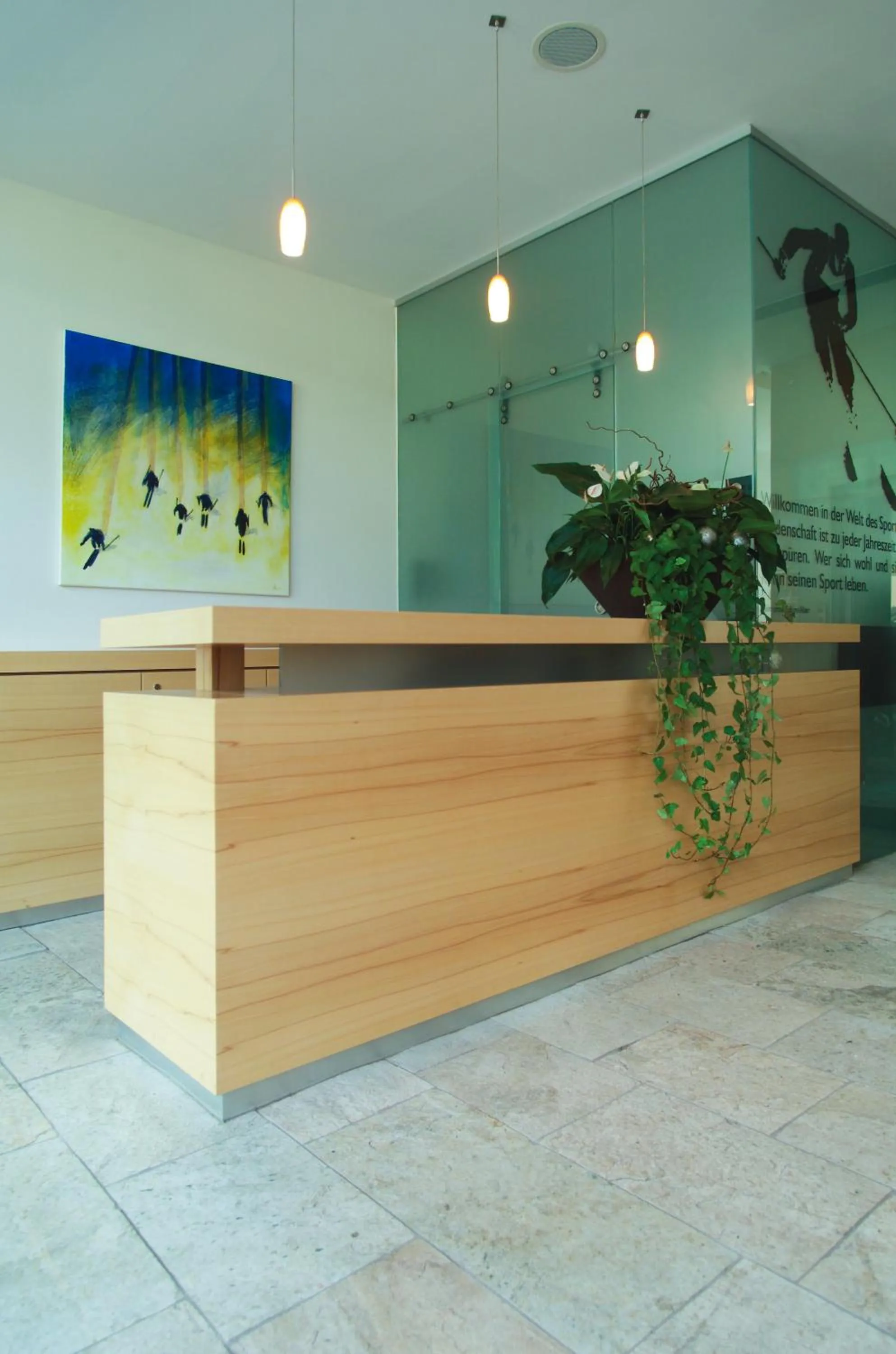 Lobby or reception in Skihotel Galzig B&B
