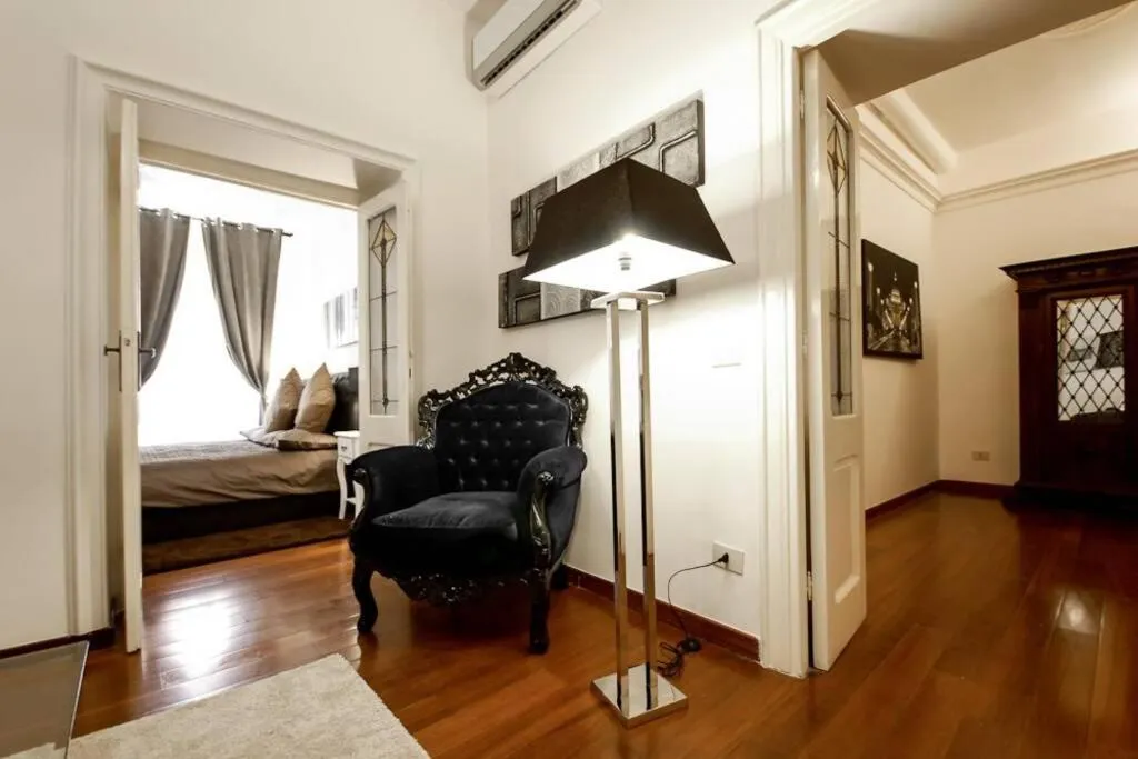 Living room, Bed in Banchi - Classic apartment between Navona and Campo dei Fiori