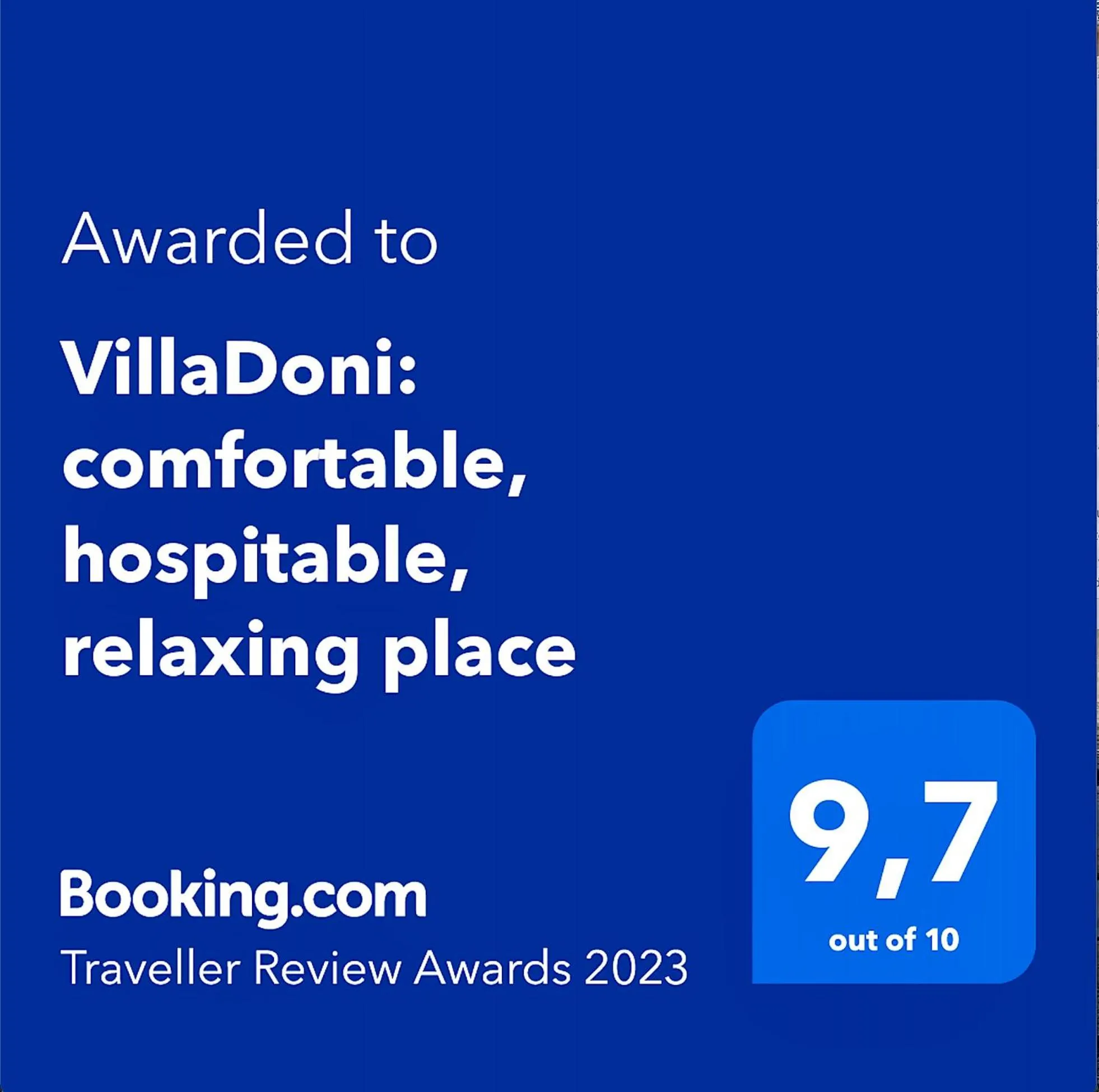 VillaDoni: comfortable, hospitable, relaxing place