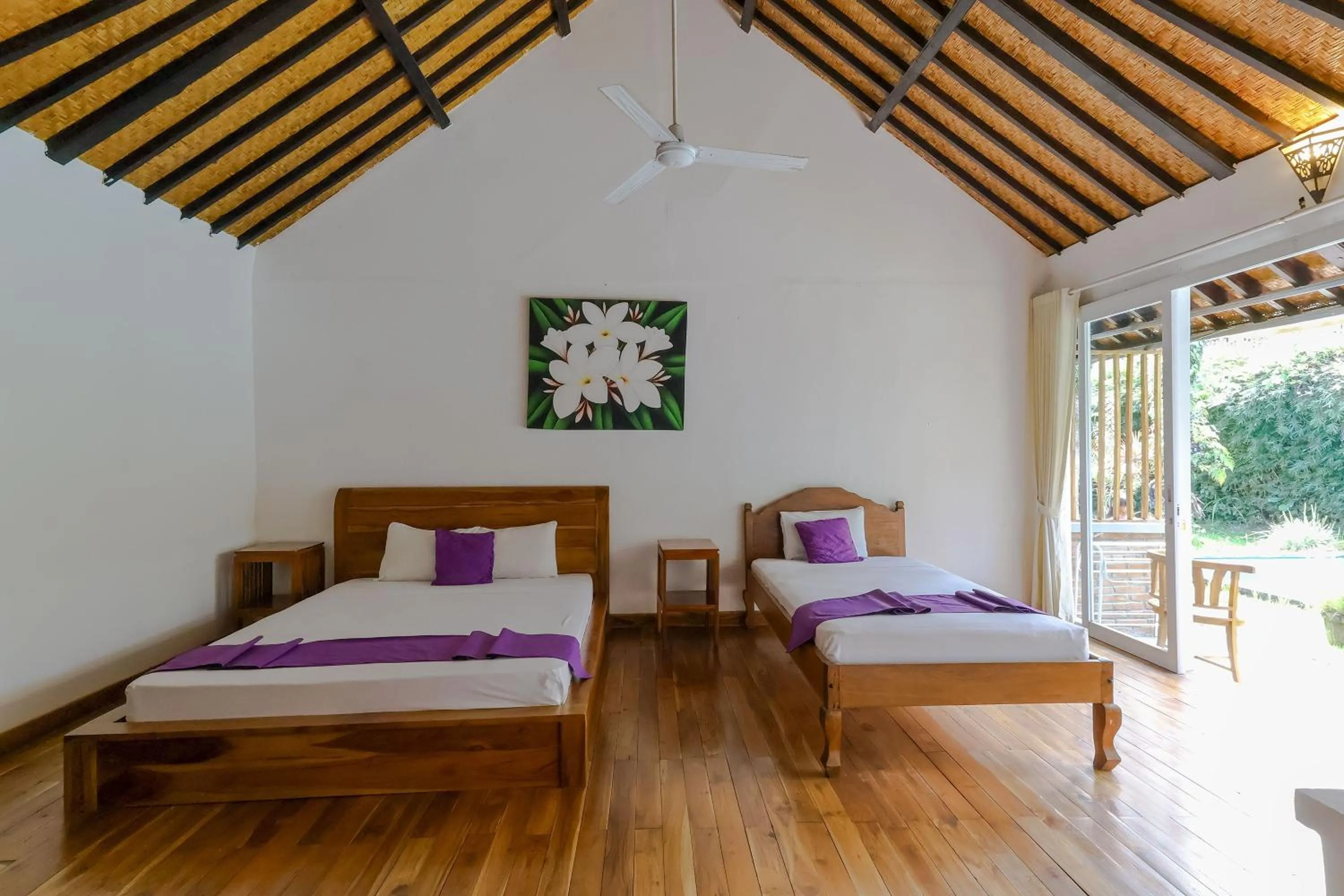 Bedroom, Bed in Taman Lituhayu Cottages Ubud