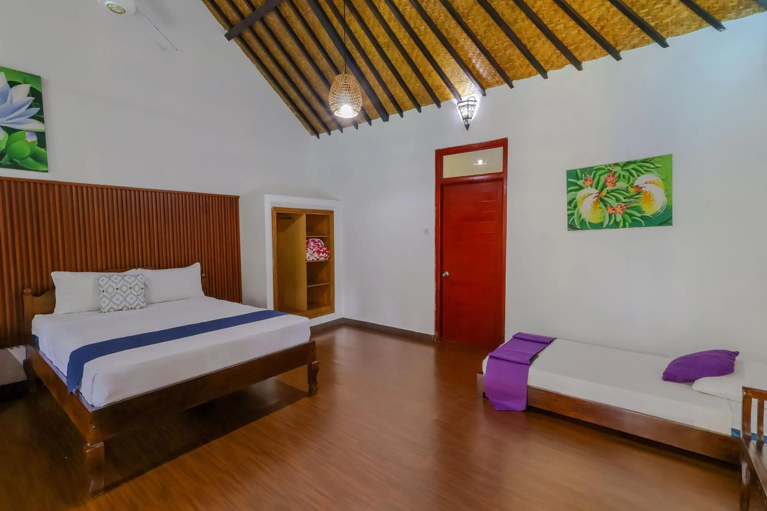 Bedroom, Bed in Taman Lituhayu Cottages Ubud