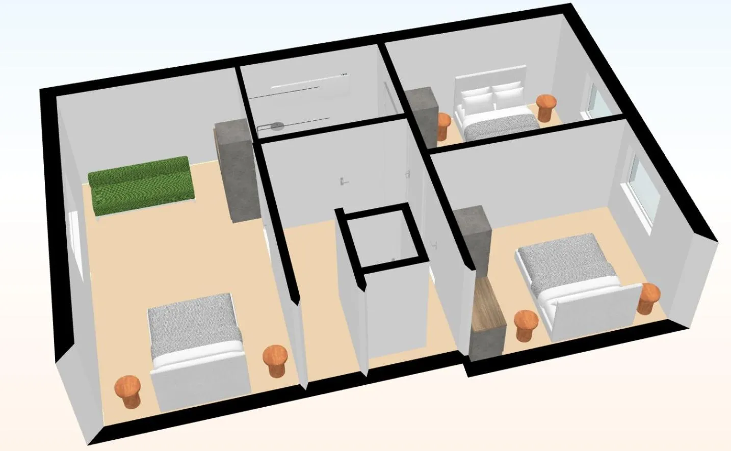 Floor plan in Vakantiehuis Sahara119