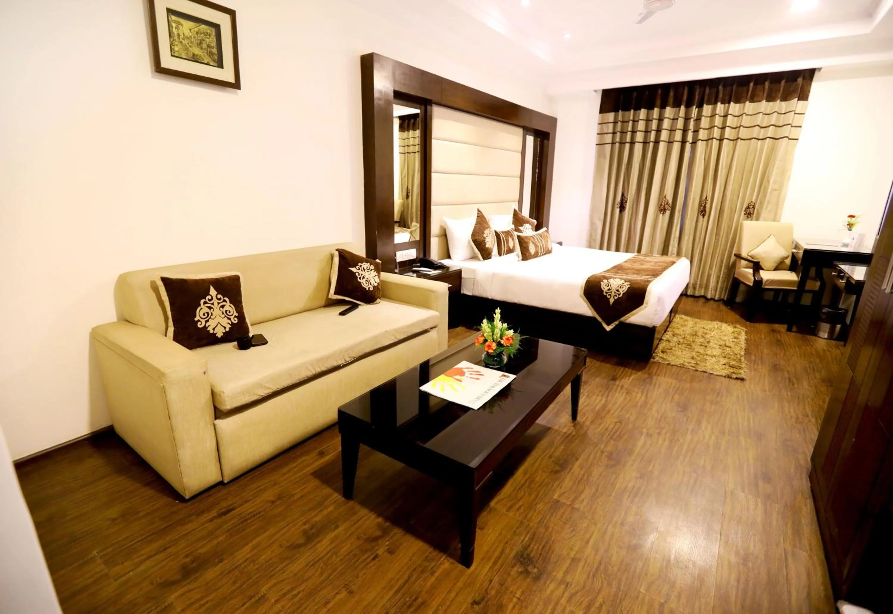 Photo of the whole room, Bed in HOTEL PITRASHISH PRIDE IGI Intl AIRPORT DELHI