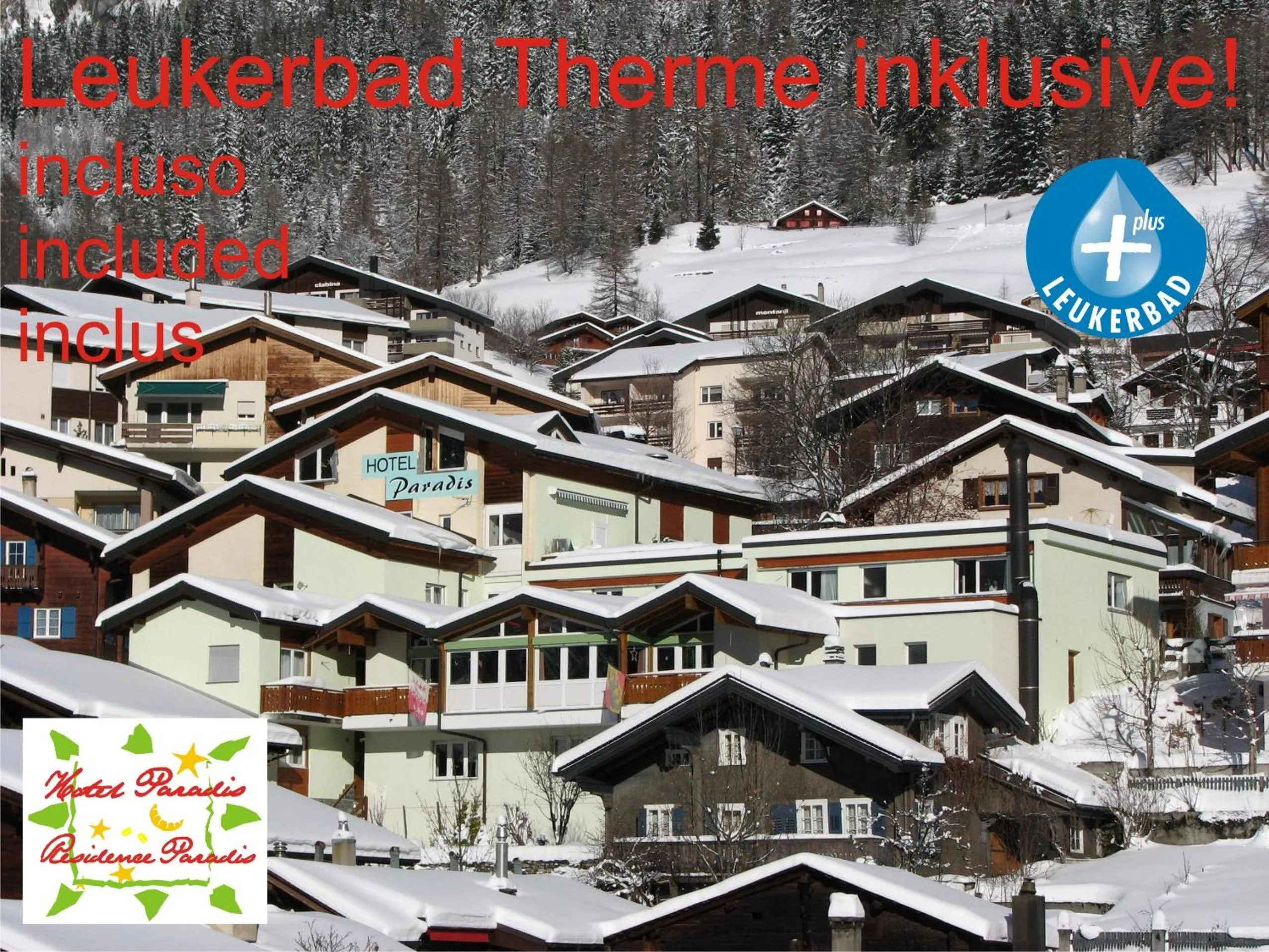 Facade/entrance in Hotel Paradis-Leukerbad-Therme