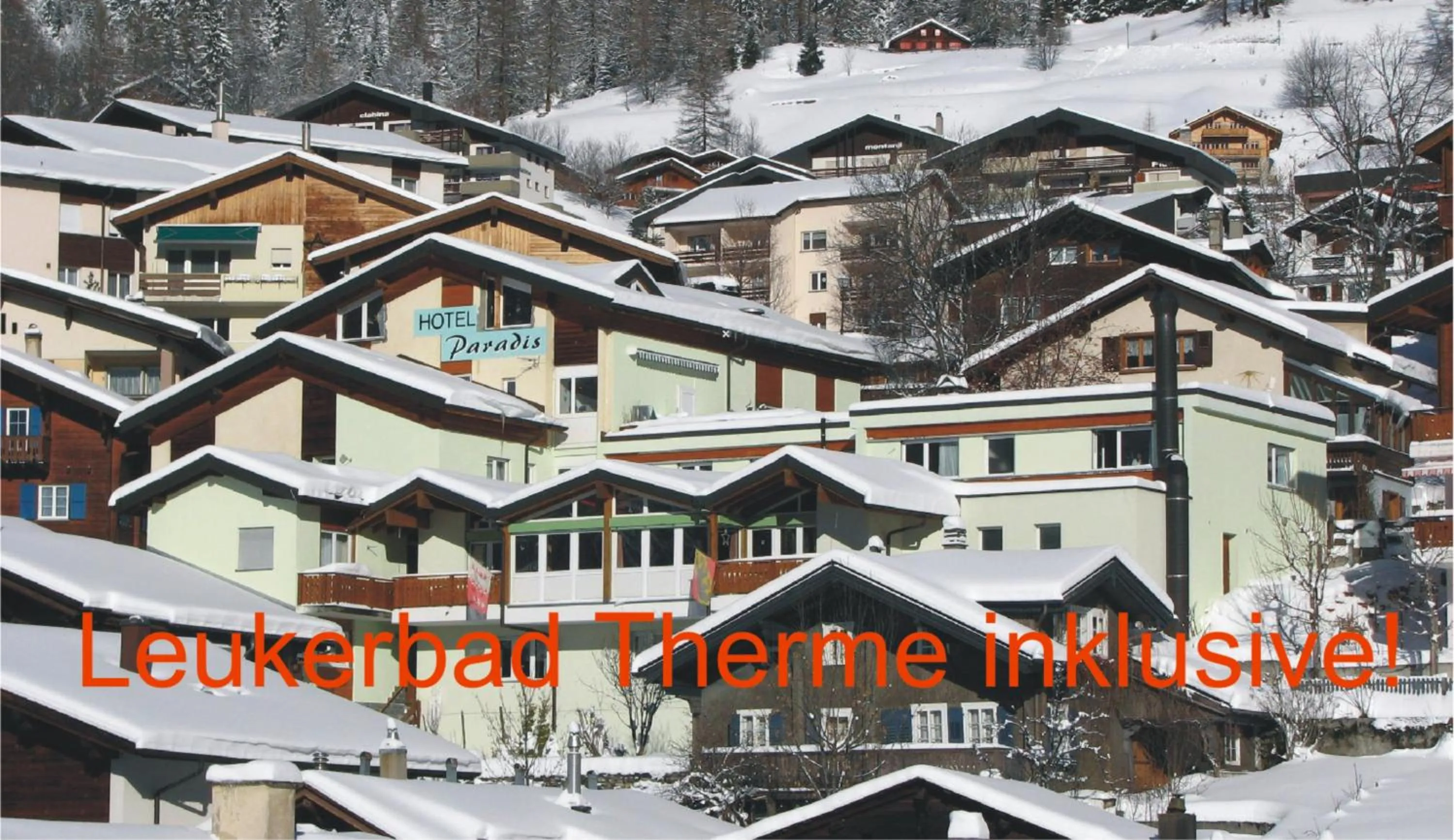 Facade/entrance in Hotel Paradis-Leukerbad-Therme