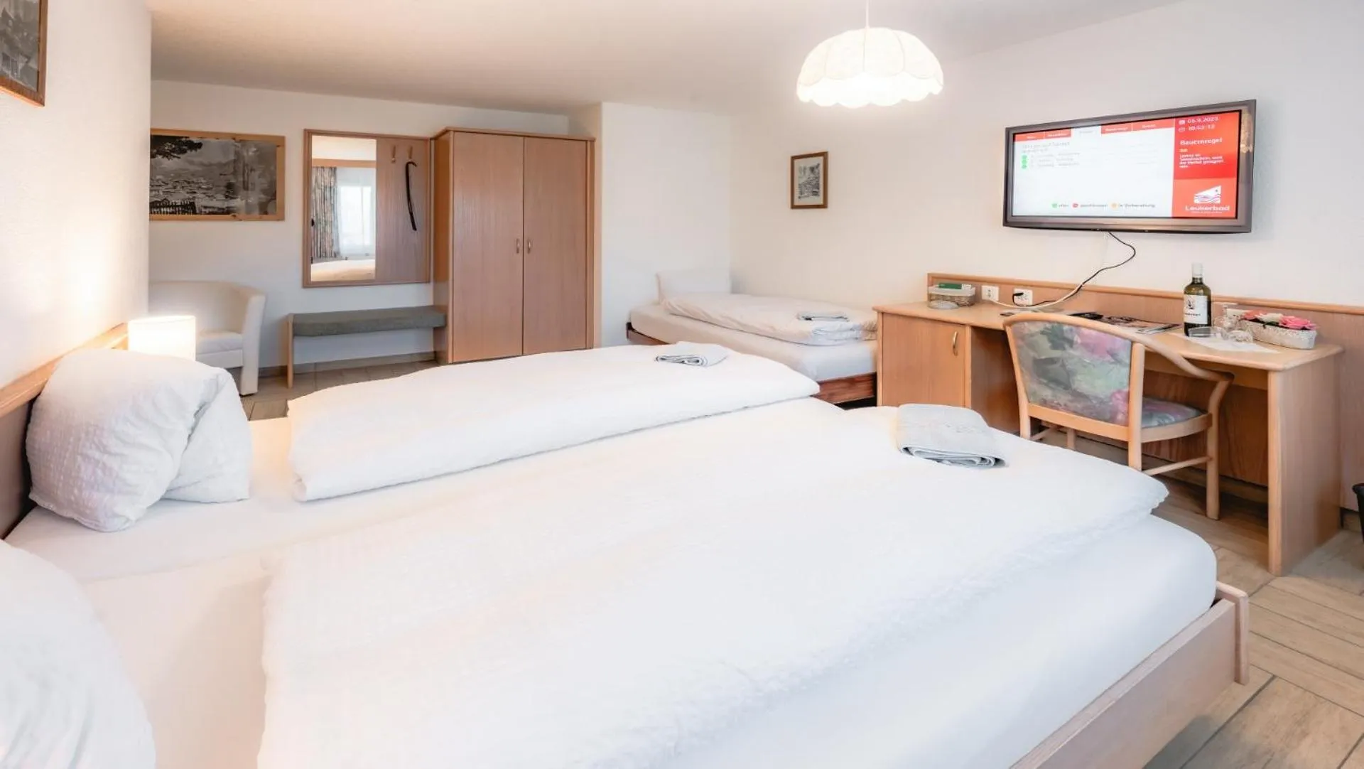 Bed in Hotel Paradis-Leukerbad-Therme