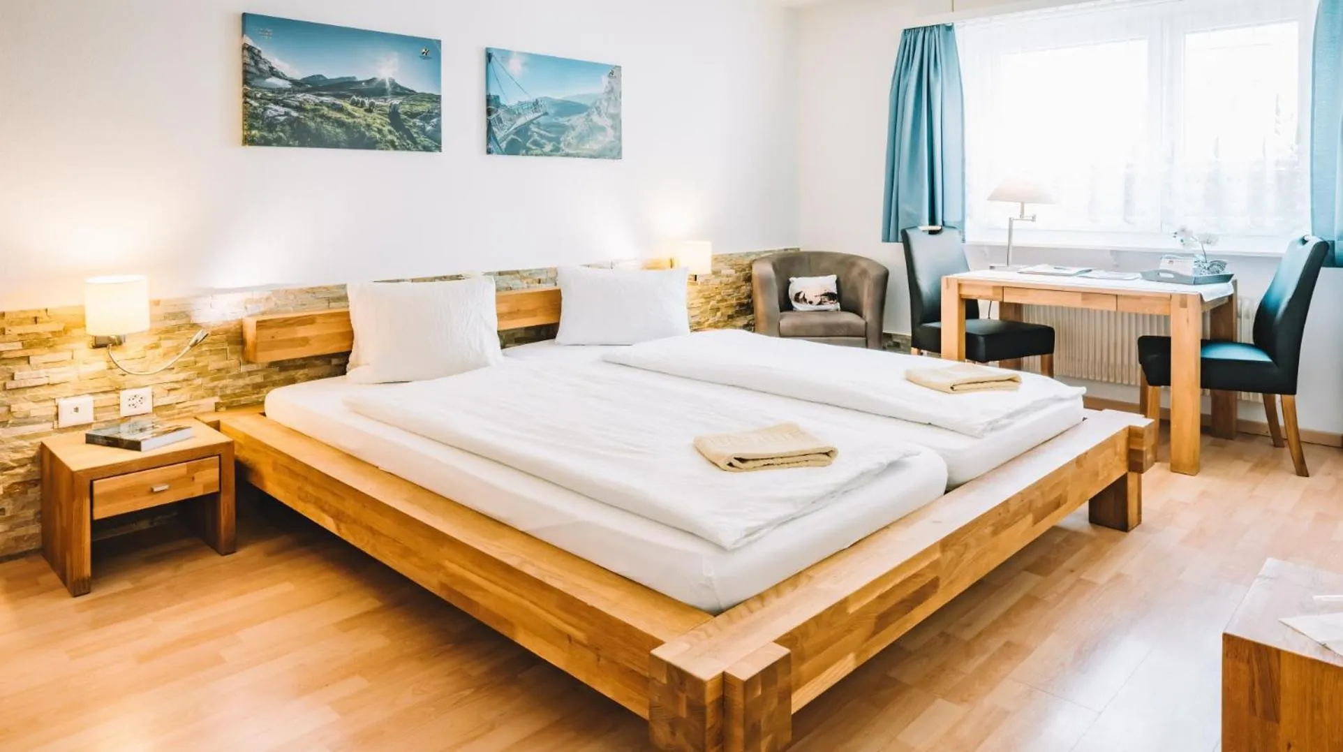 Bed in Hotel Paradis-Leukerbad-Therme