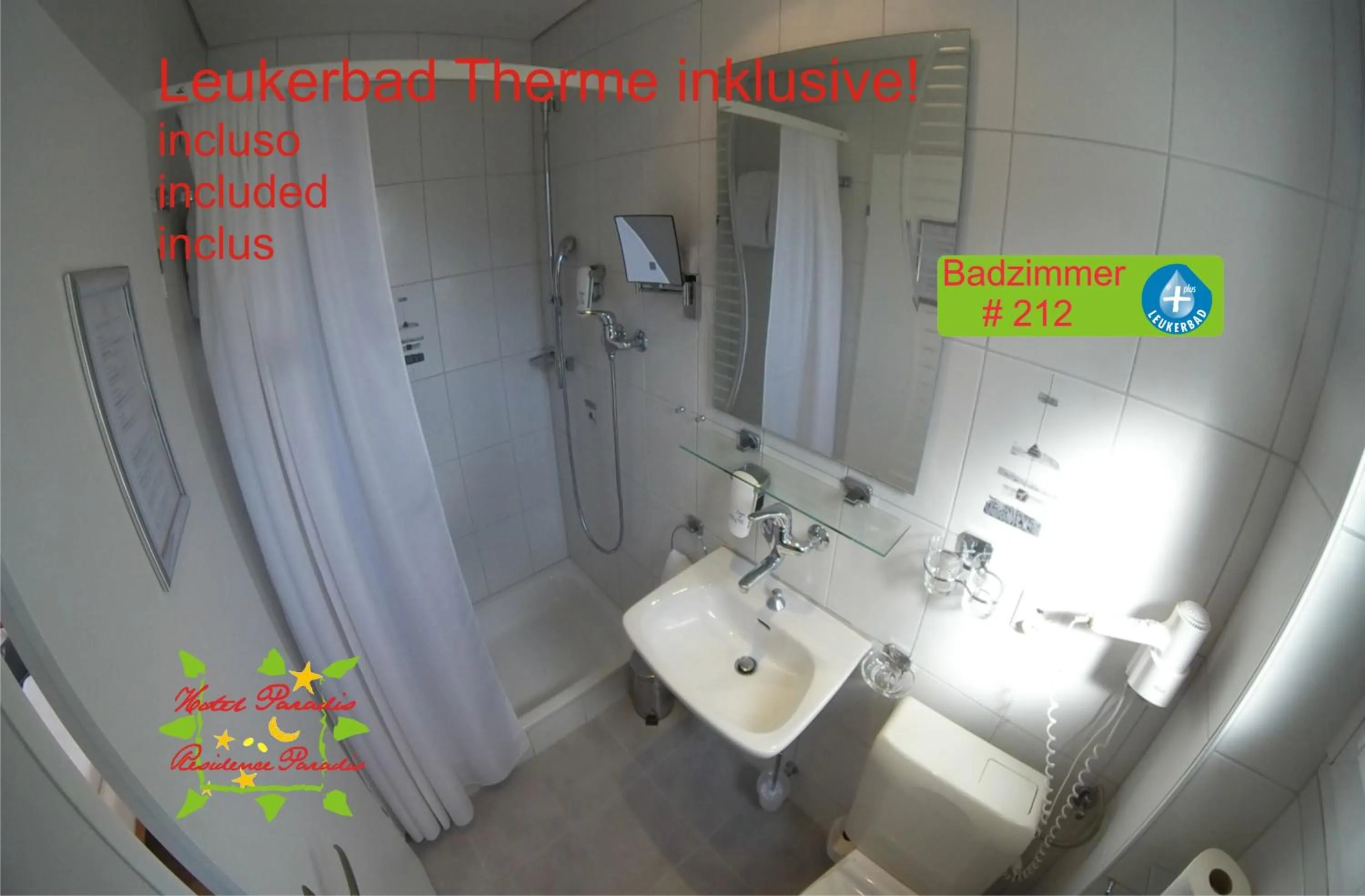 Bathroom in Hotel Paradis-Leukerbad-Therme