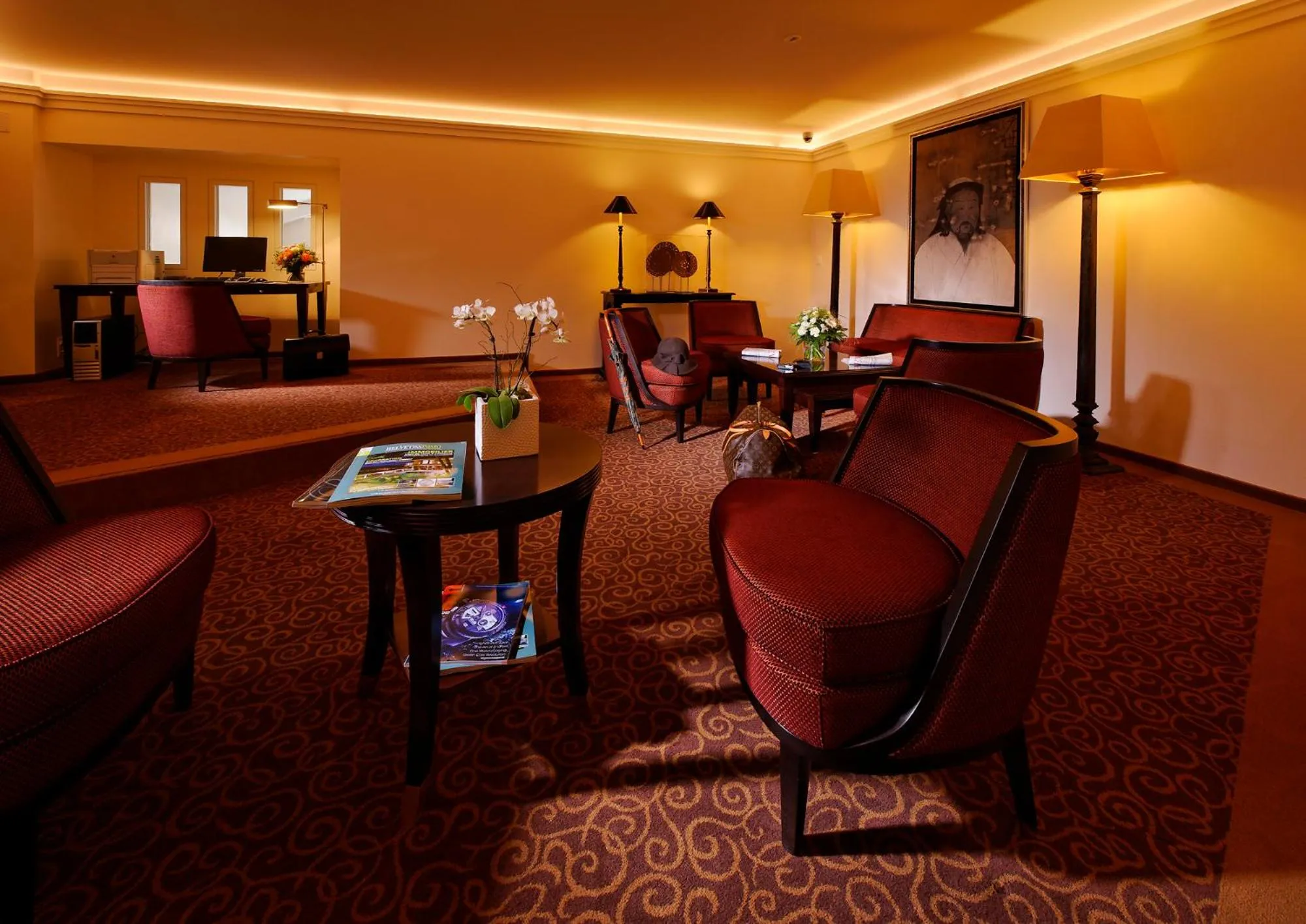 Seating area in Hôtel de la Paix Lausanne