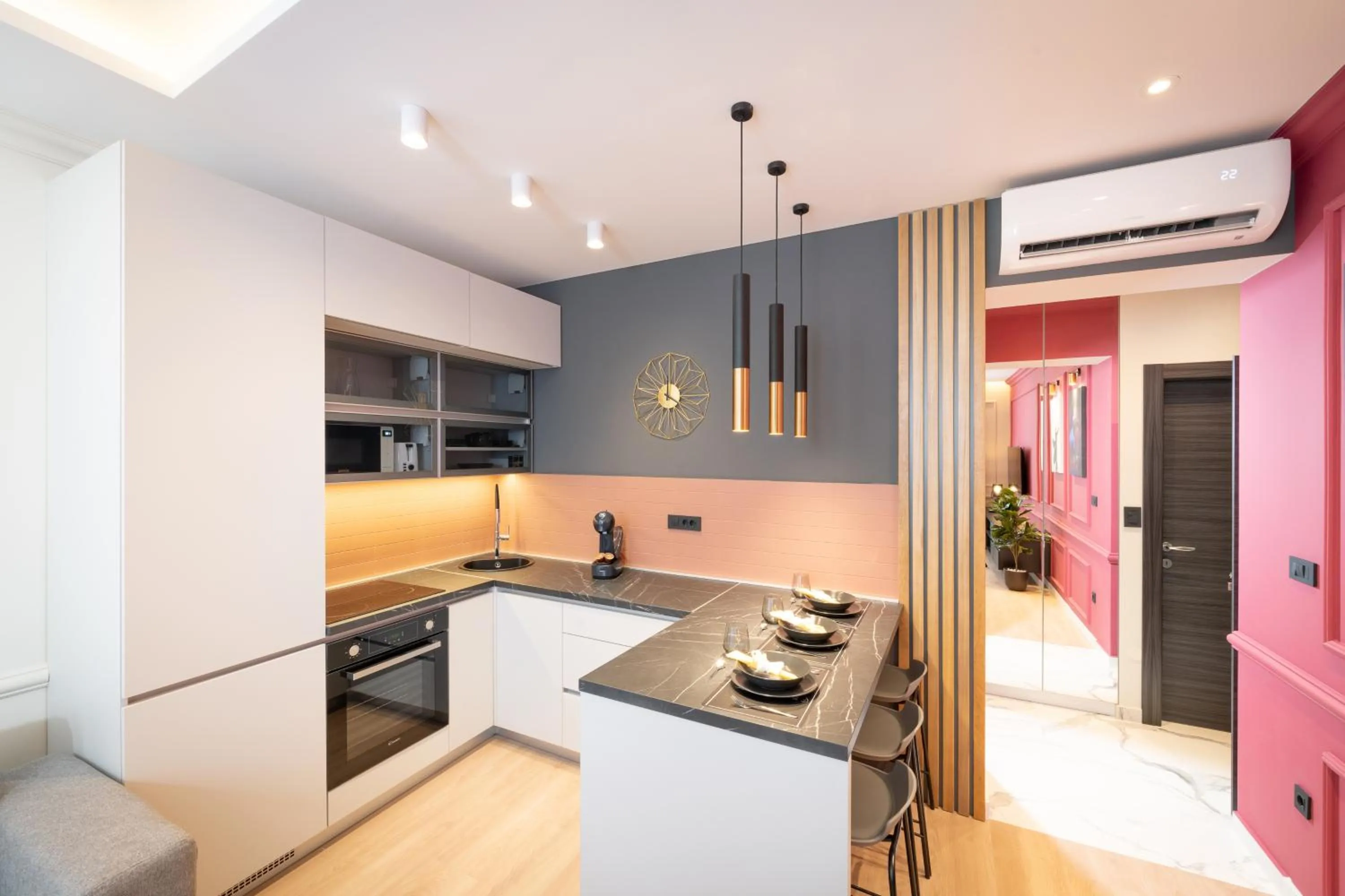 Kitchen or kitchenette in Premium Apartments