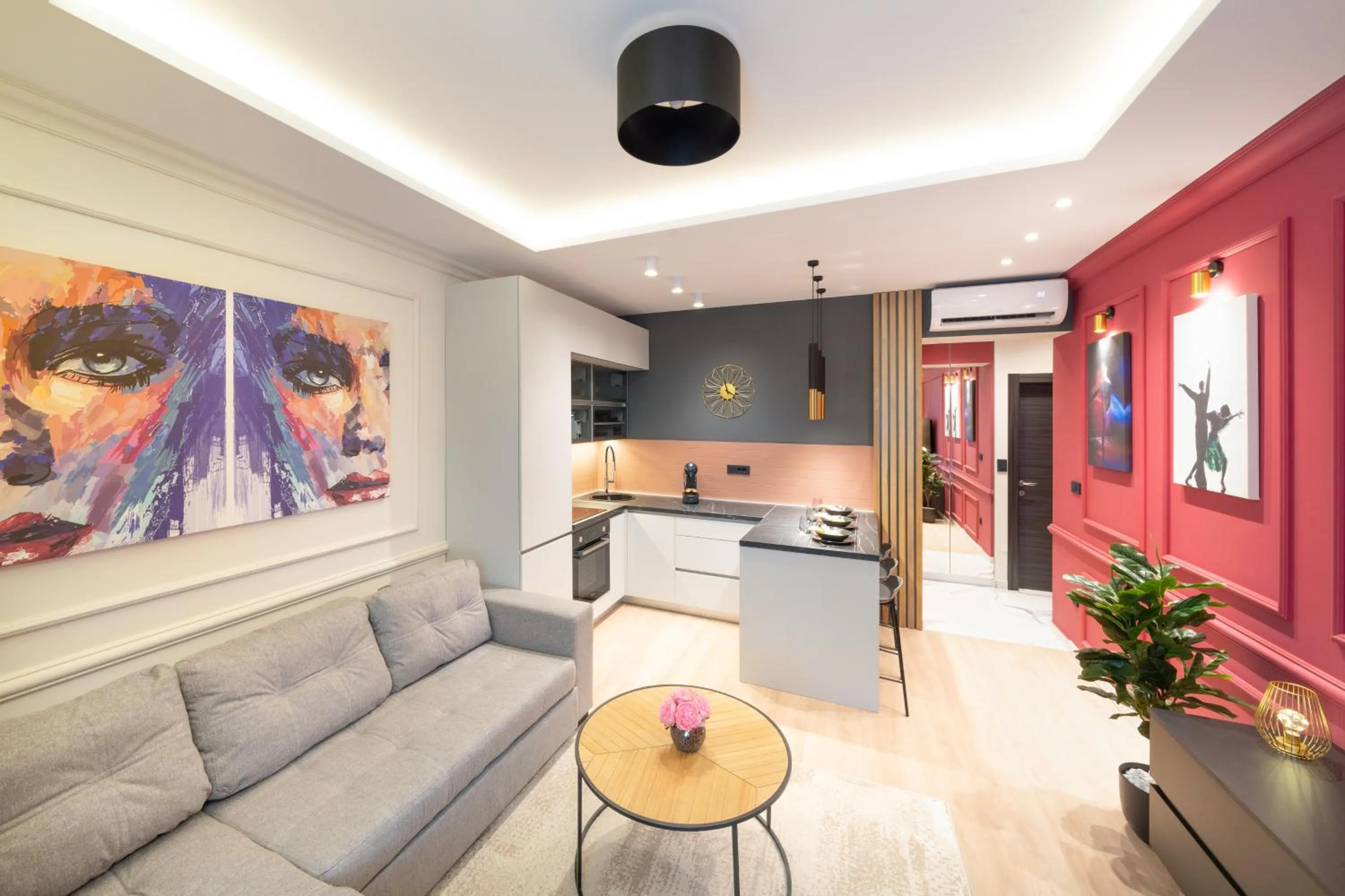 Kitchen or kitchenette in Premium Apartments