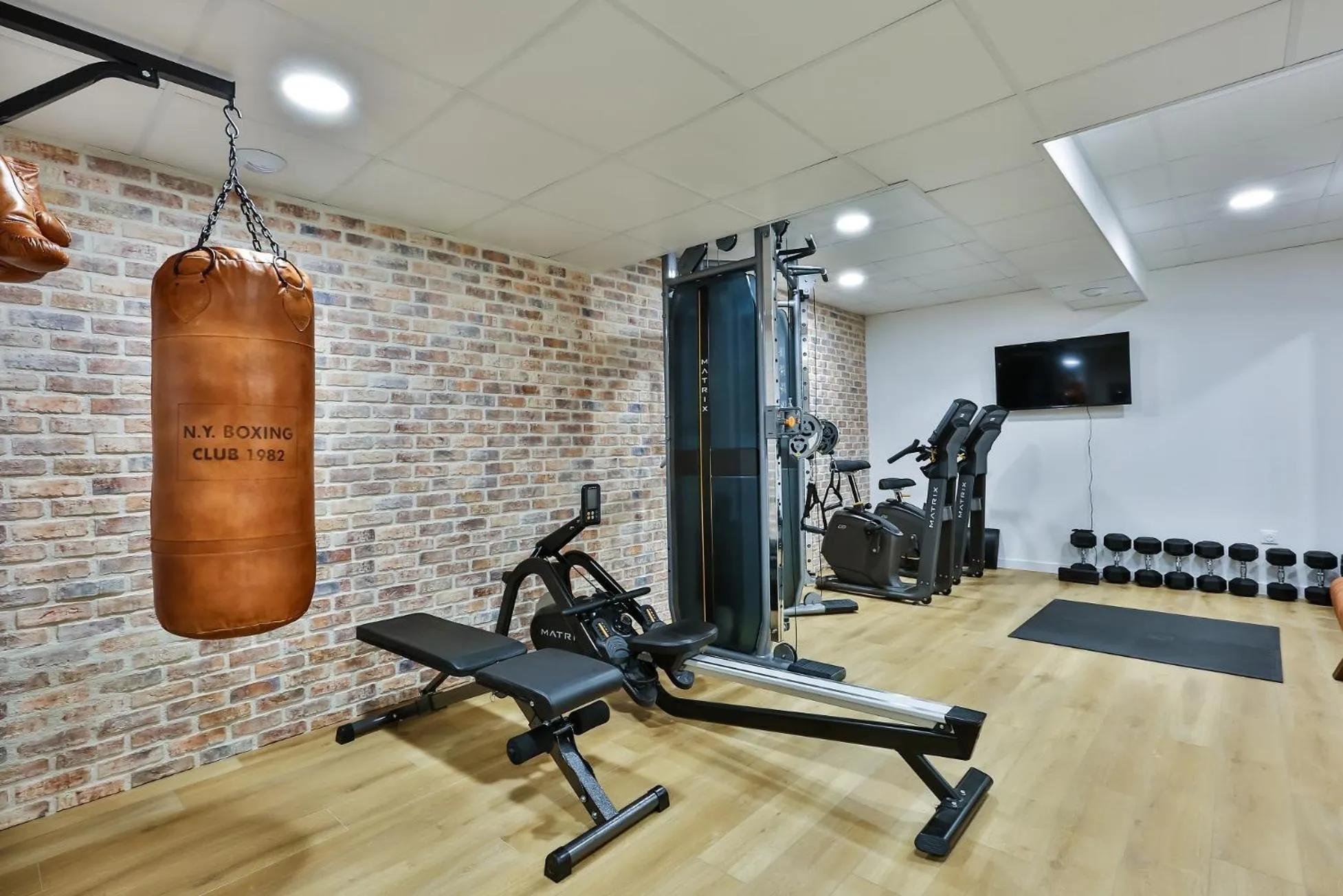 Fitness centre/facilities in Hôtel & Spa FACE À LA MER