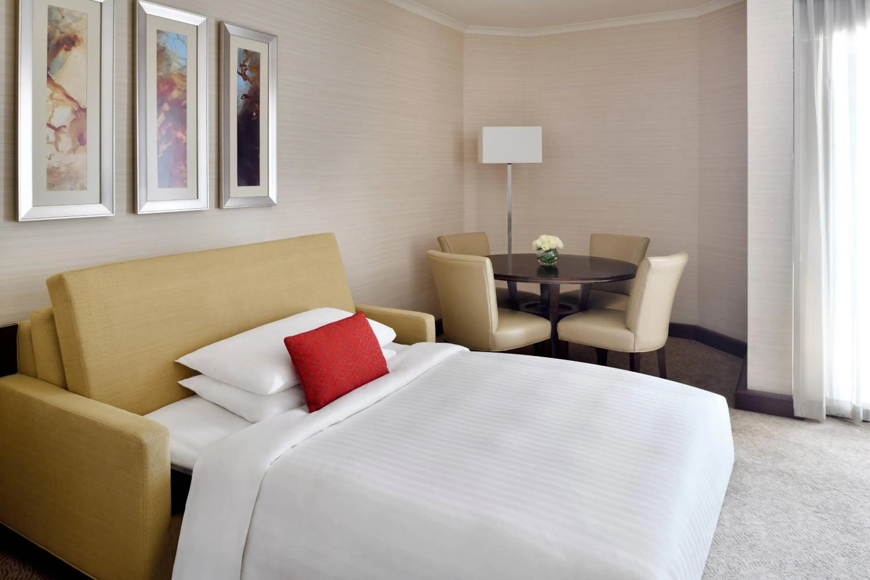 Photo of the whole room, Bed in Riyadh Marriott Hotel