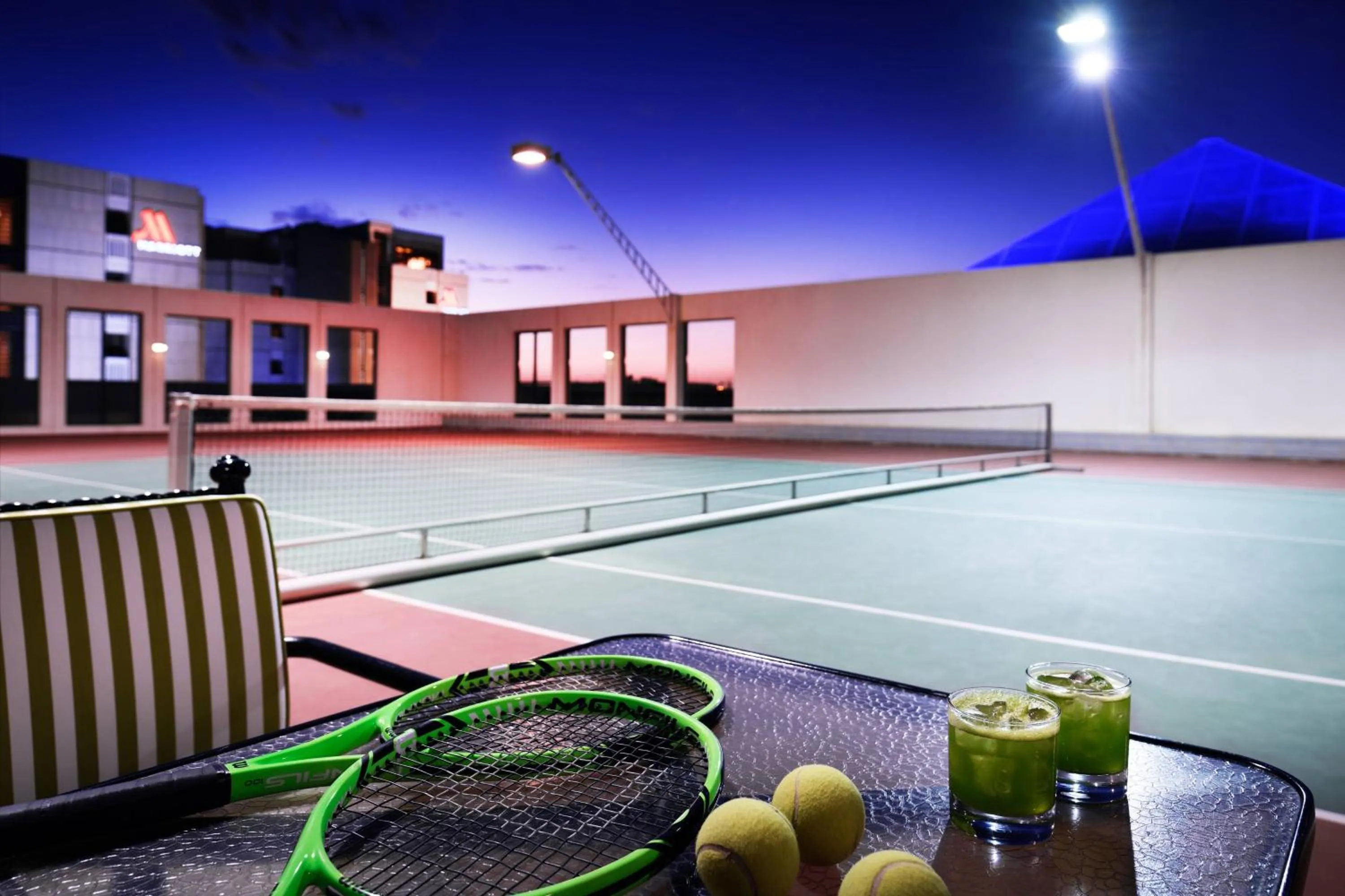 Tennis court in Riyadh Marriott Hotel