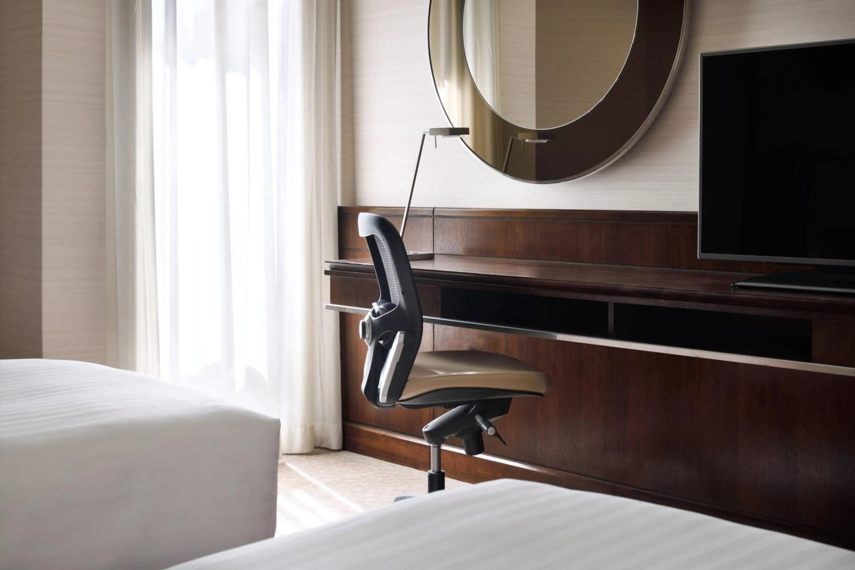 Photo of the whole room, Bed in Riyadh Marriott Hotel