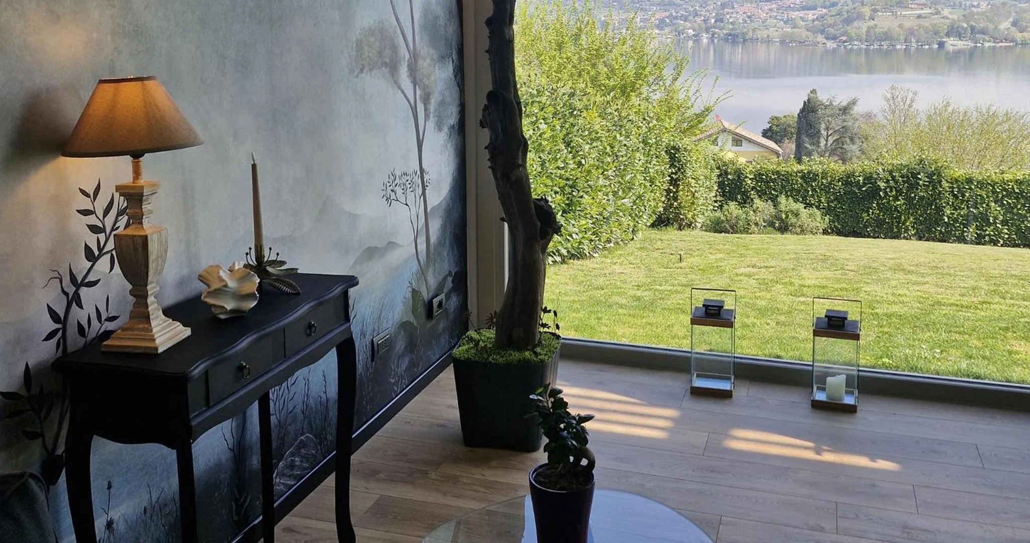 Living room in The Lake House